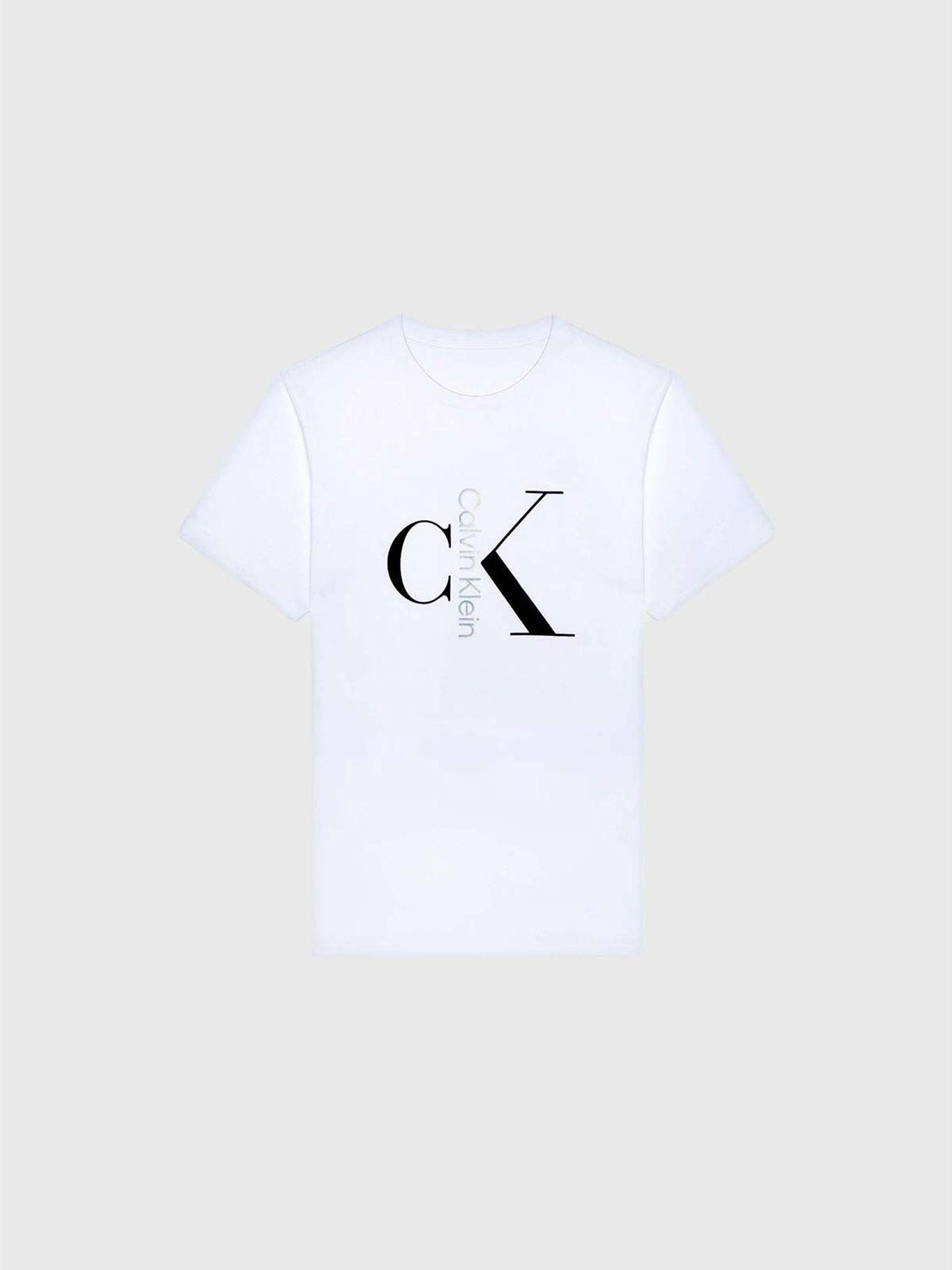 Polera Text Monogram Blanco Calvin Klein-4