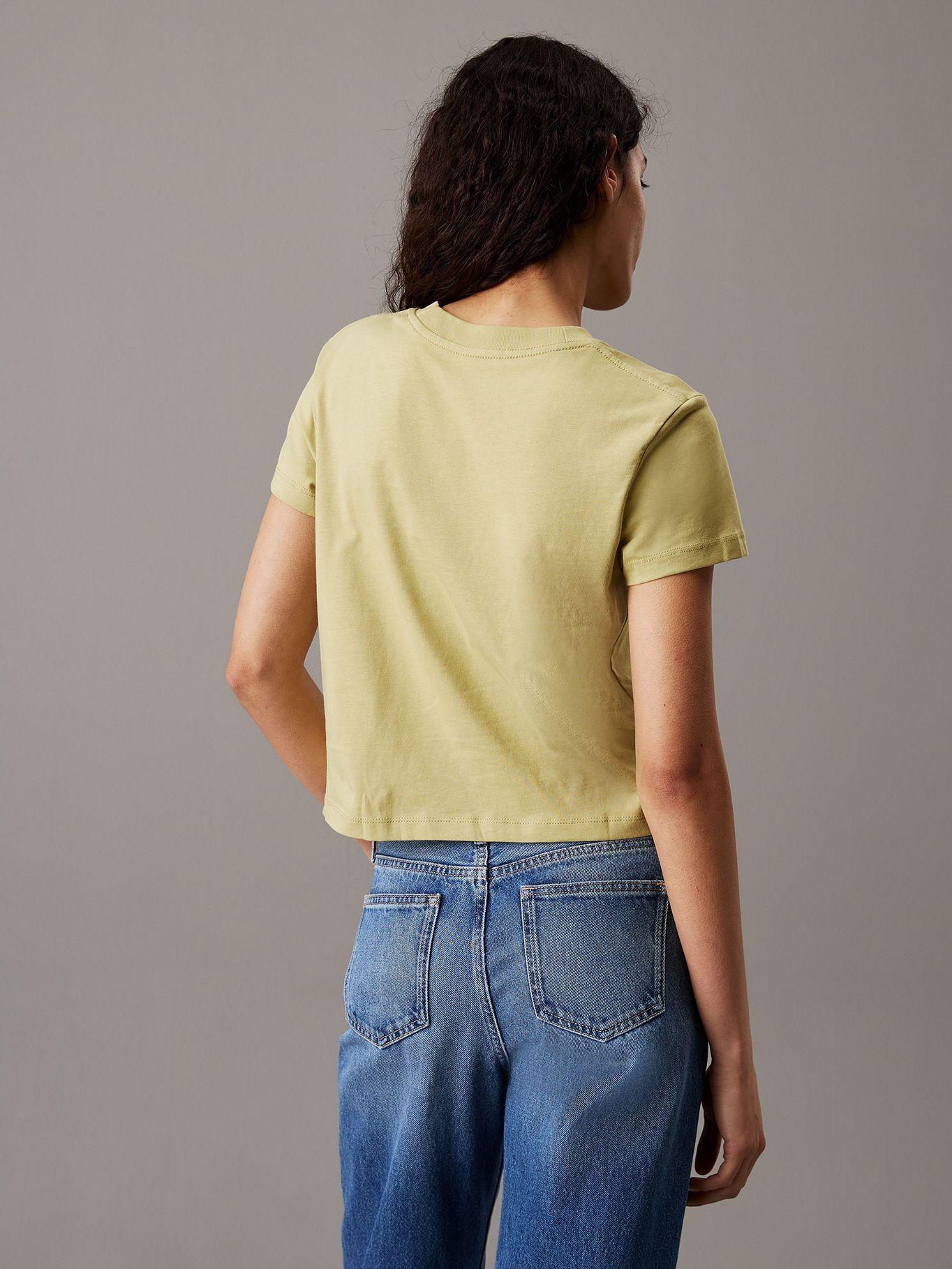 Polera slim con logo Verde Calvin Klein-2