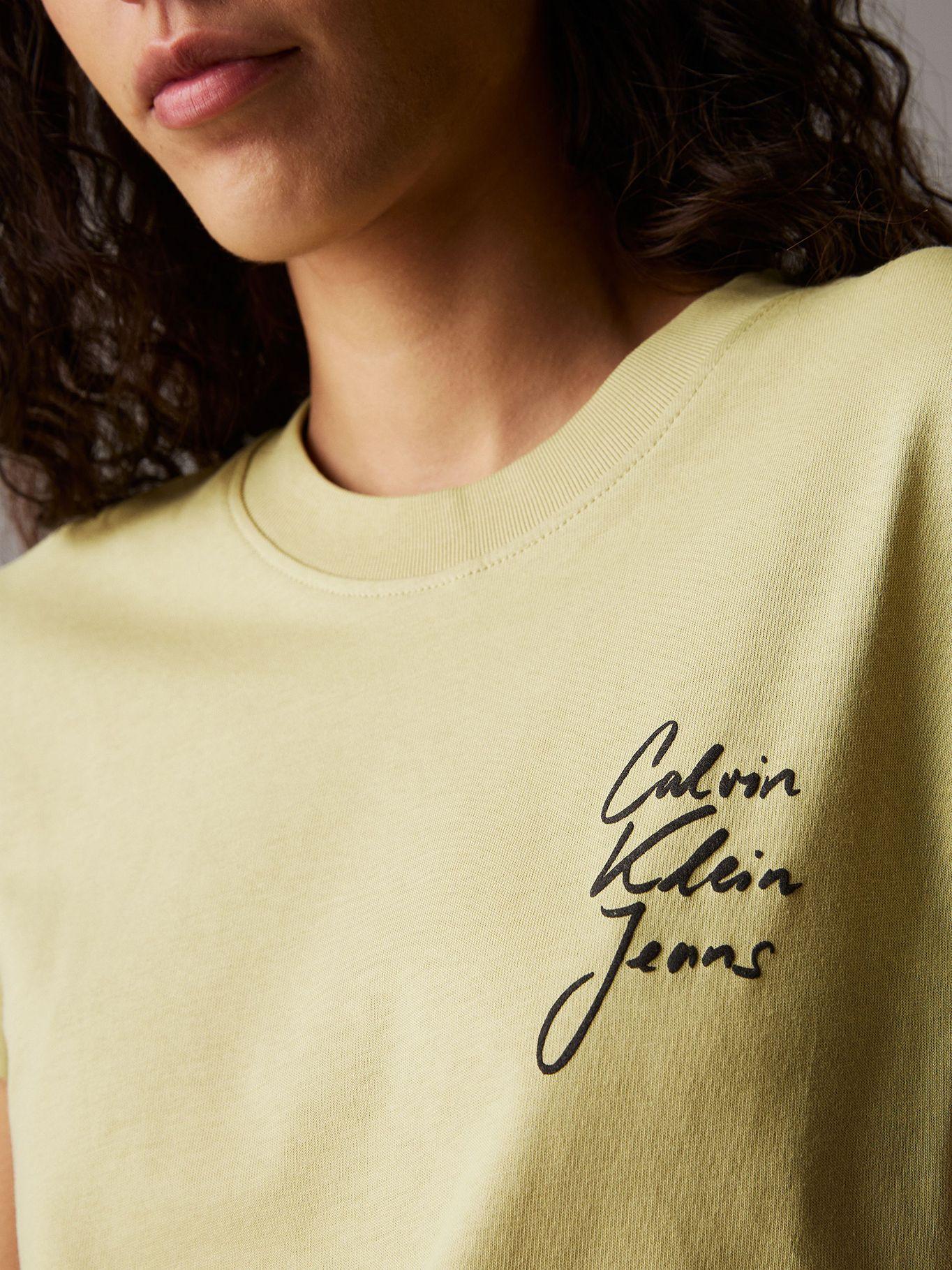 Polera slim con logo Verde Calvin Klein-3
