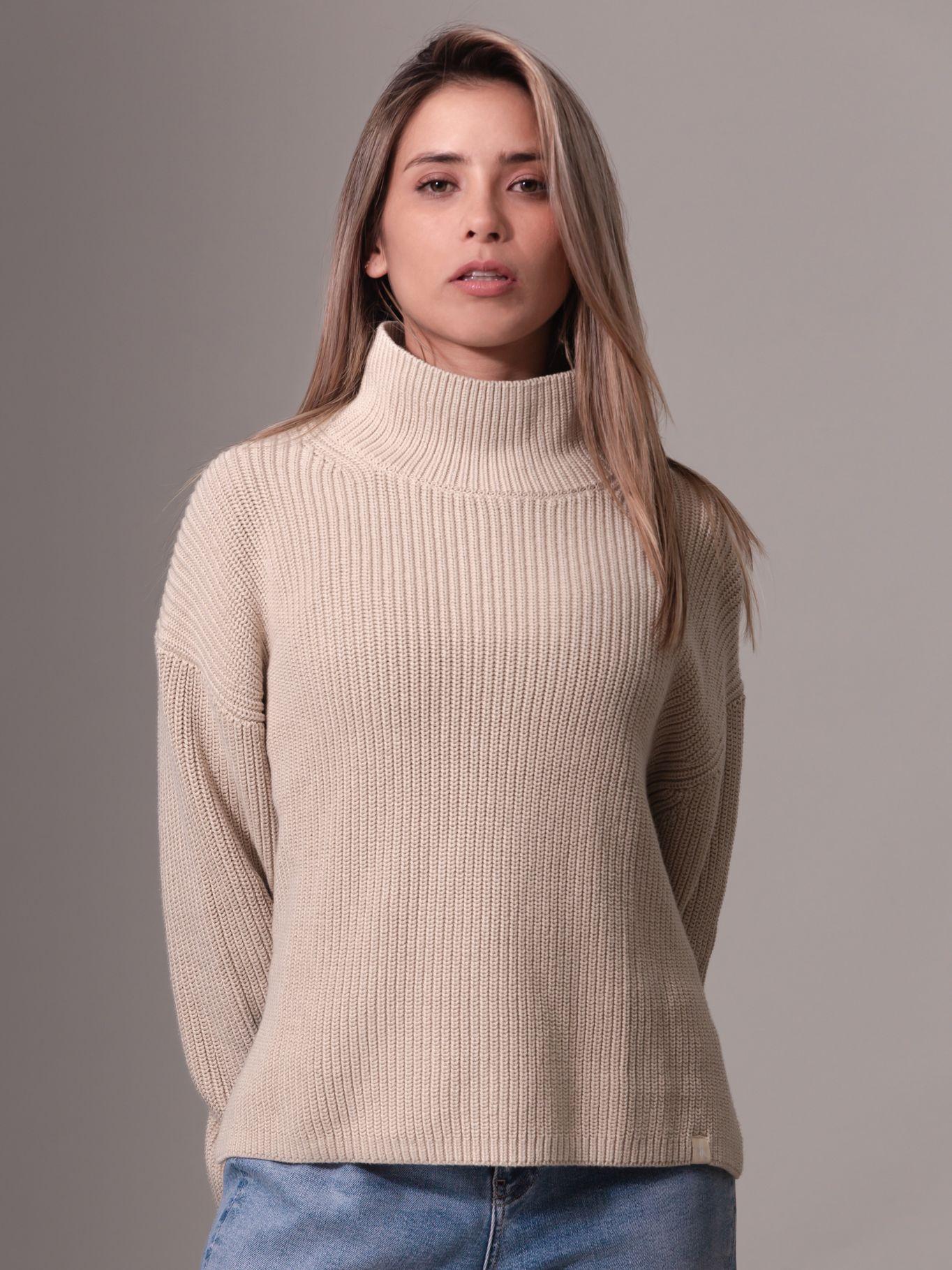 Sweater Chunky Loose Beige Calvin Klein-0