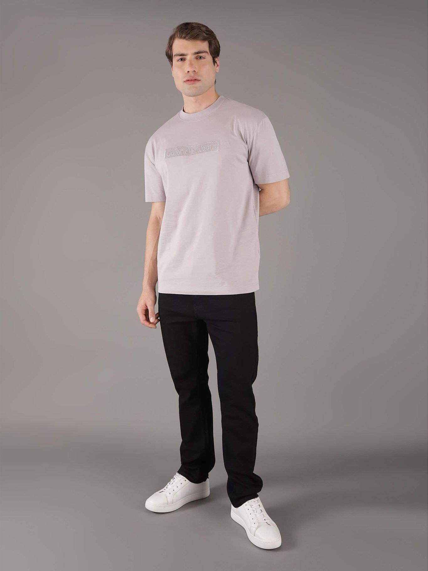 Polera Embroidered Box Gris Calvin Klein-1