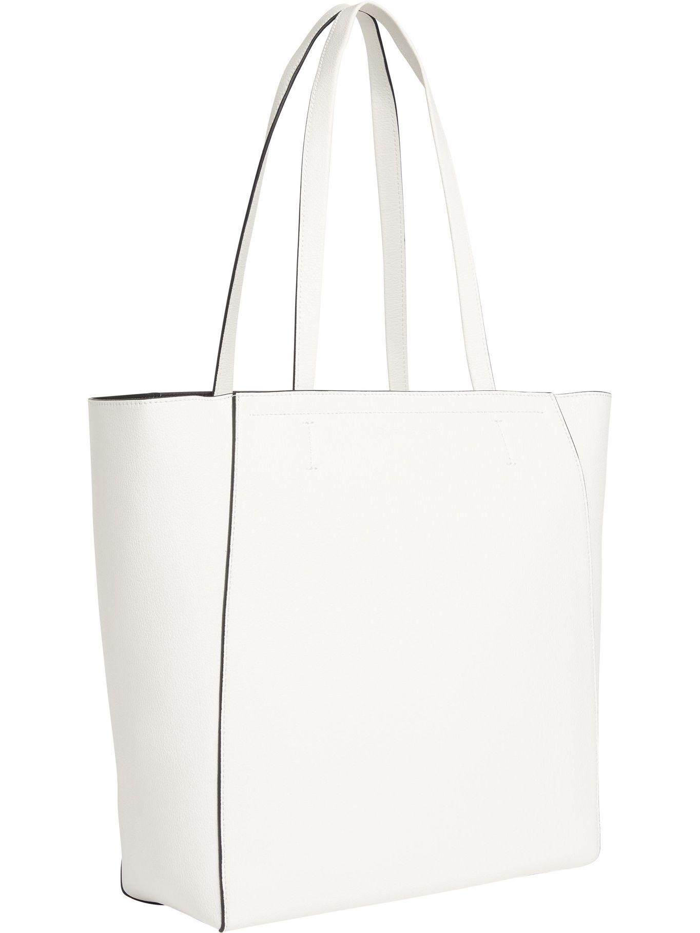 Cartera Tote Minimal Monogram Blanco Calvin Klein-1
