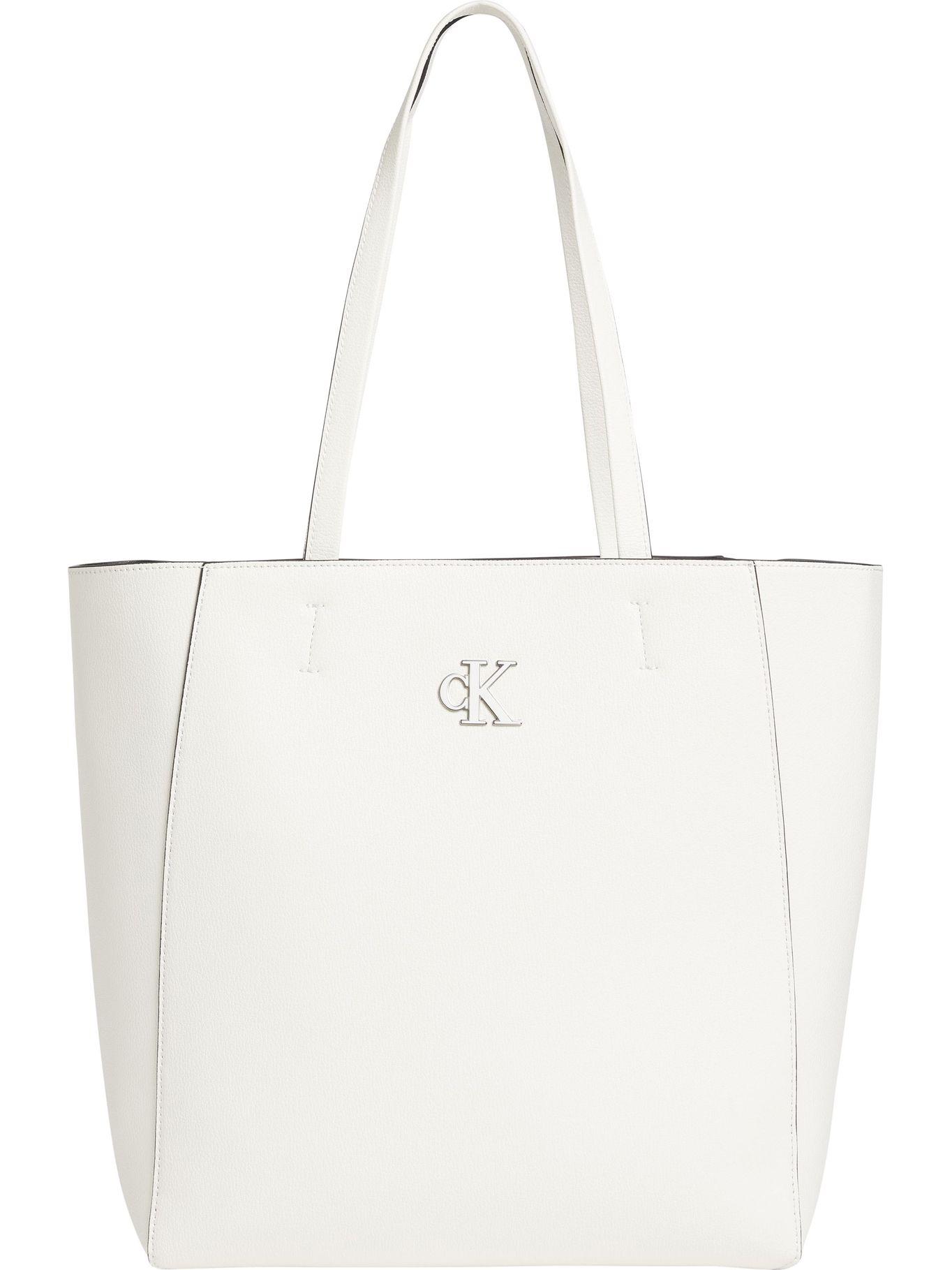 Cartera Tote Minimal Monogram Blanco Calvin Klein-0