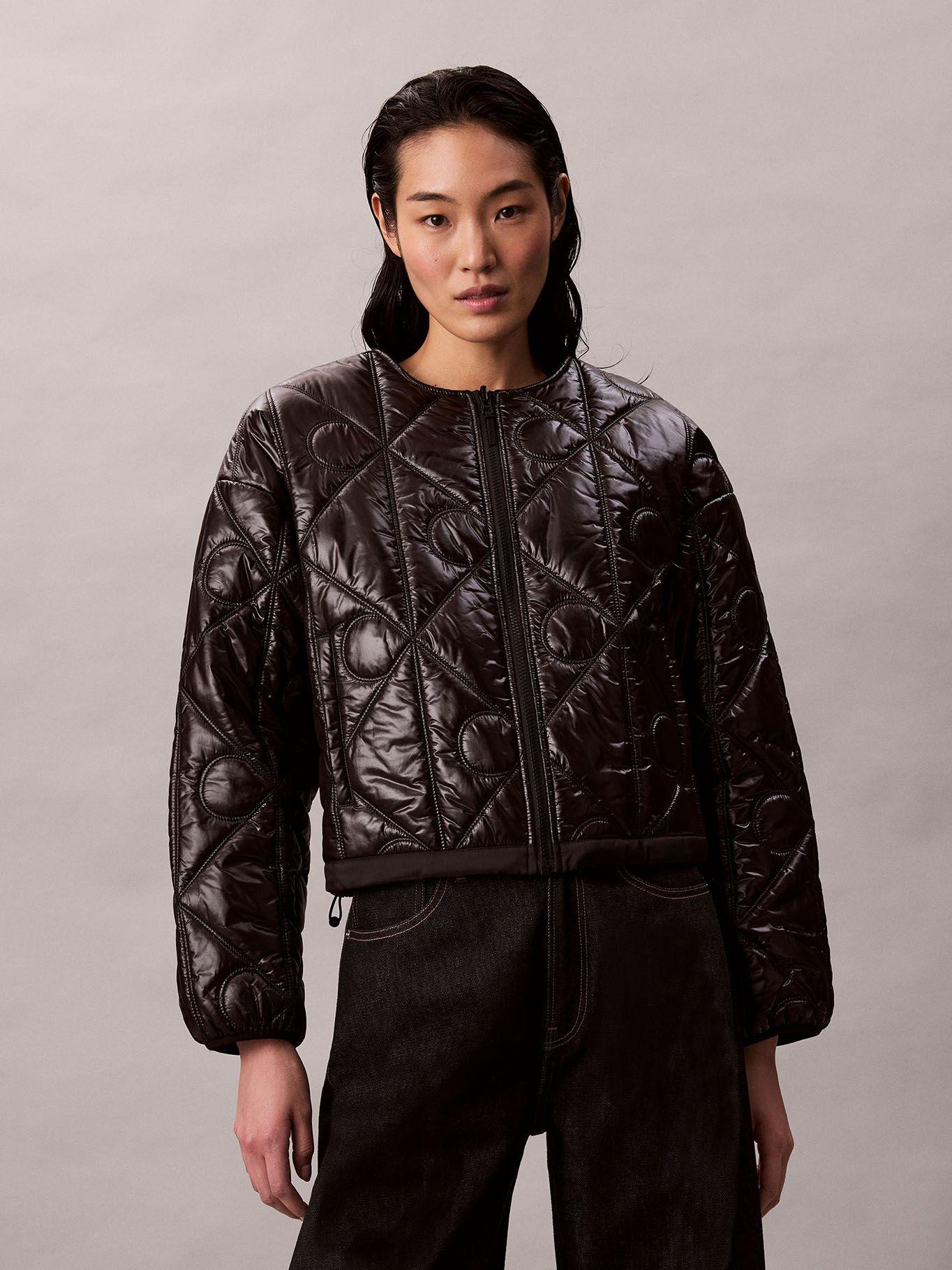 Chaqueta Patrón de Logo Negro Calvin Klein-0