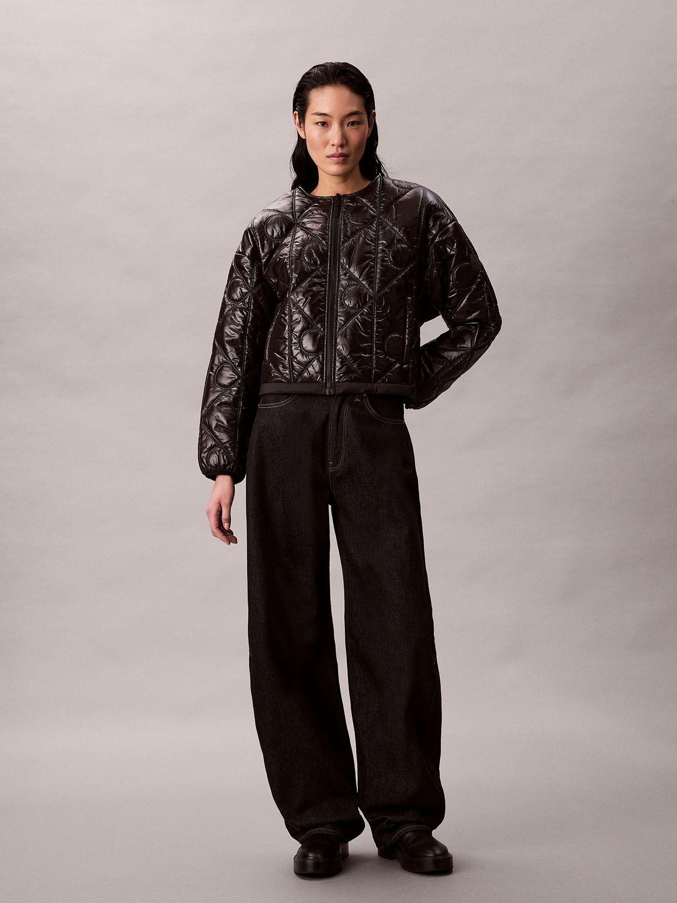 Chaqueta Patrón de Logo Negro Calvin Klein-1