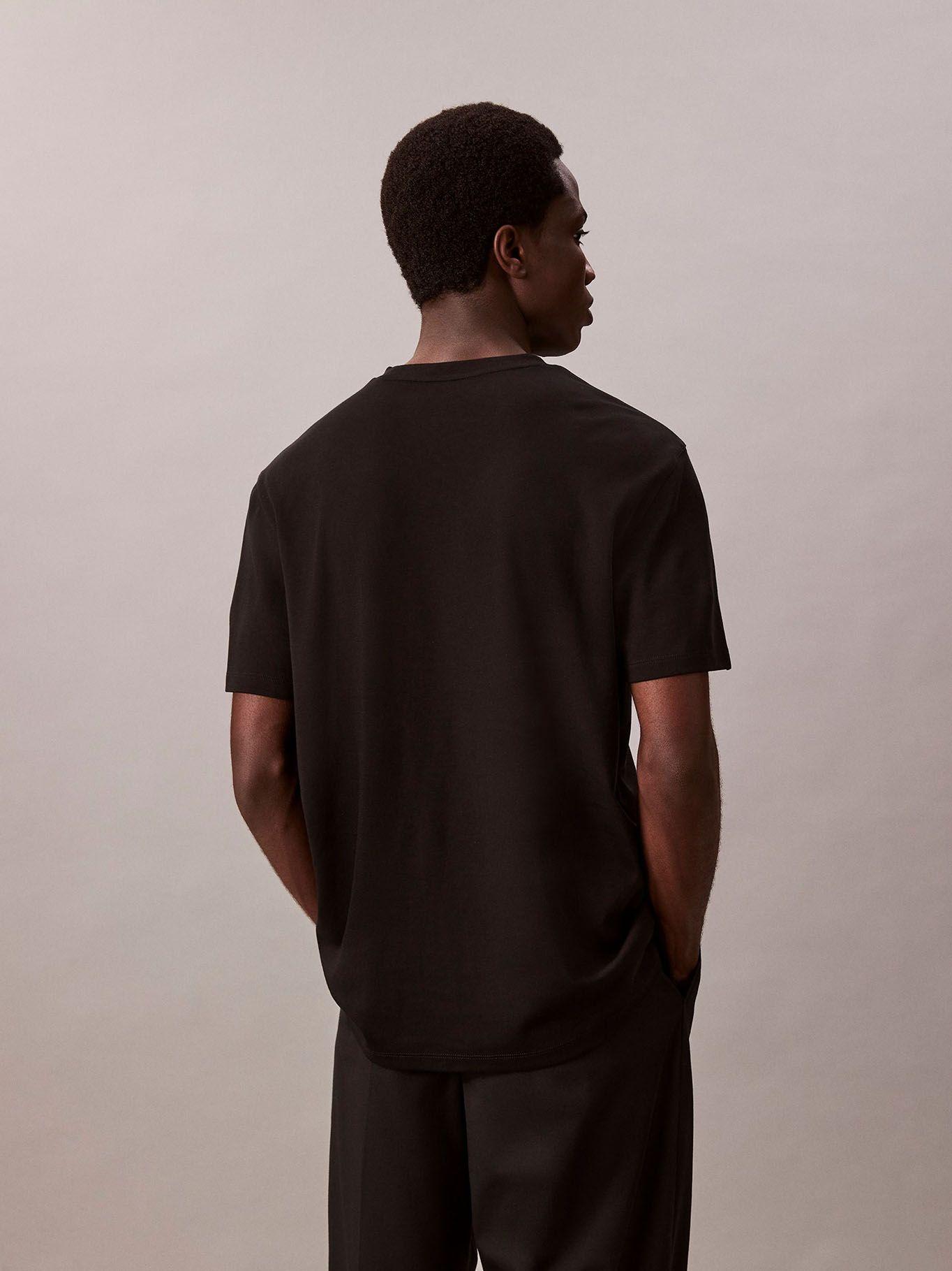 Polera Algodón Supima y Logo Bordado Negro Calvin Klein-2