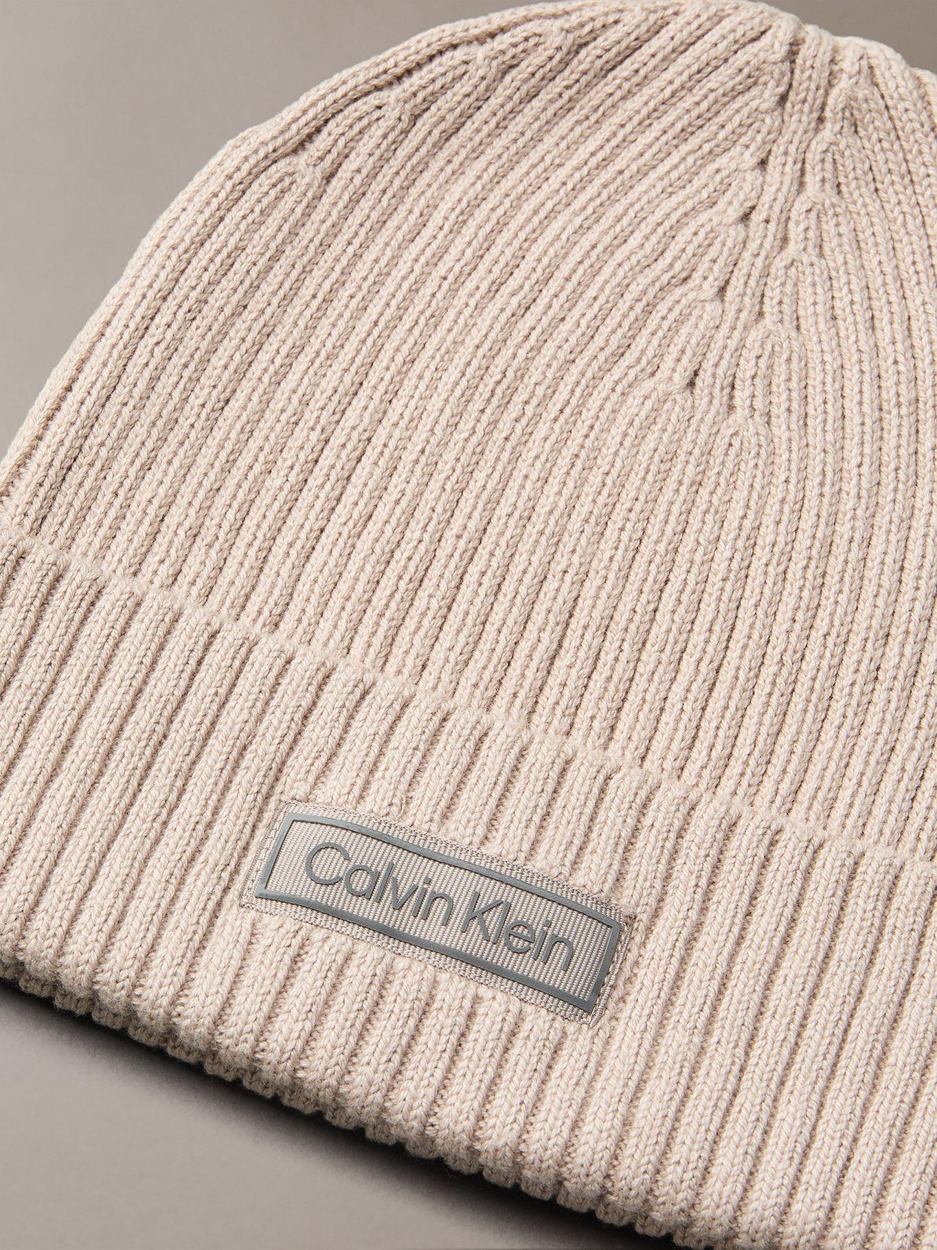 Gorro de Punto Algodón y Cachemira Beige Calvin Klein-2