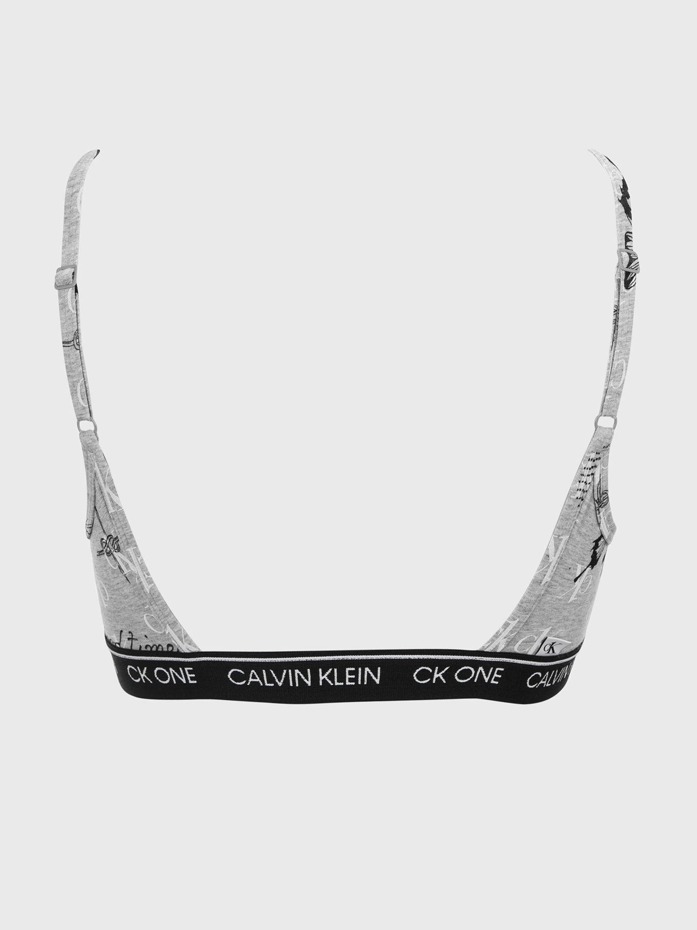 Bralette CK One Cotton Gris Calvin Klein-1
