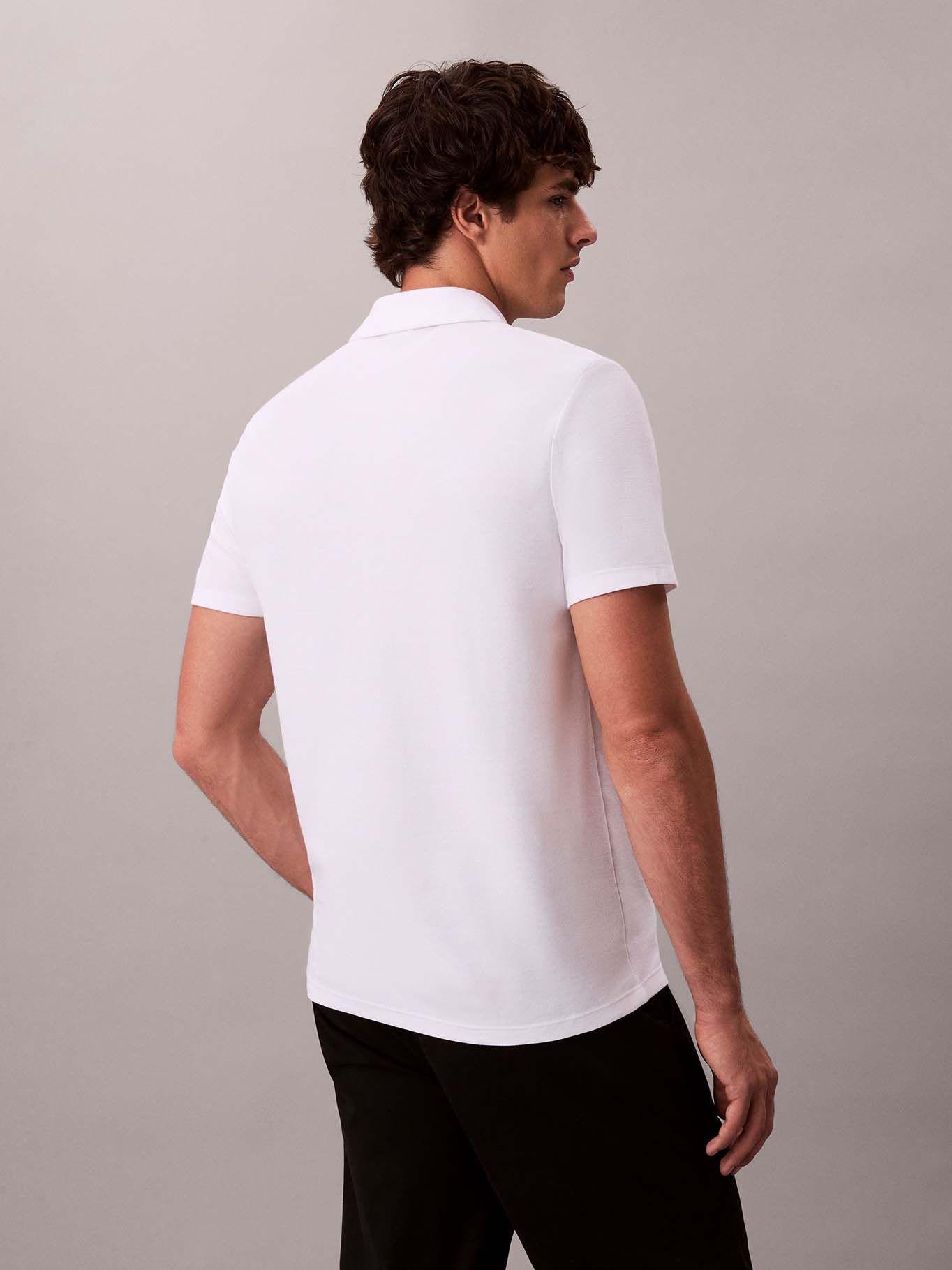 Polo Contrast Piping Blanco Calvin Klein-2
