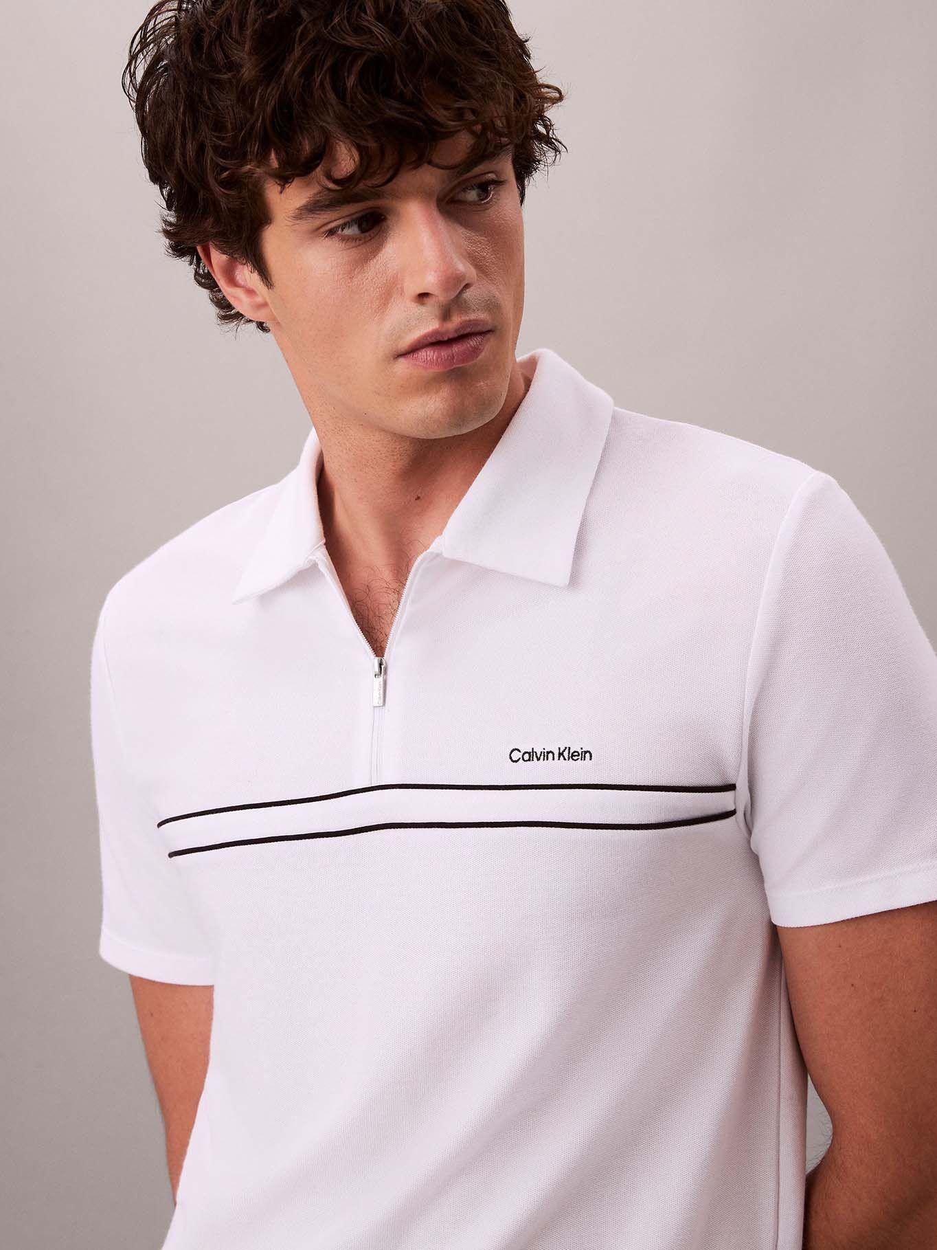 Polo Contrast Piping Blanco Calvin Klein-3
