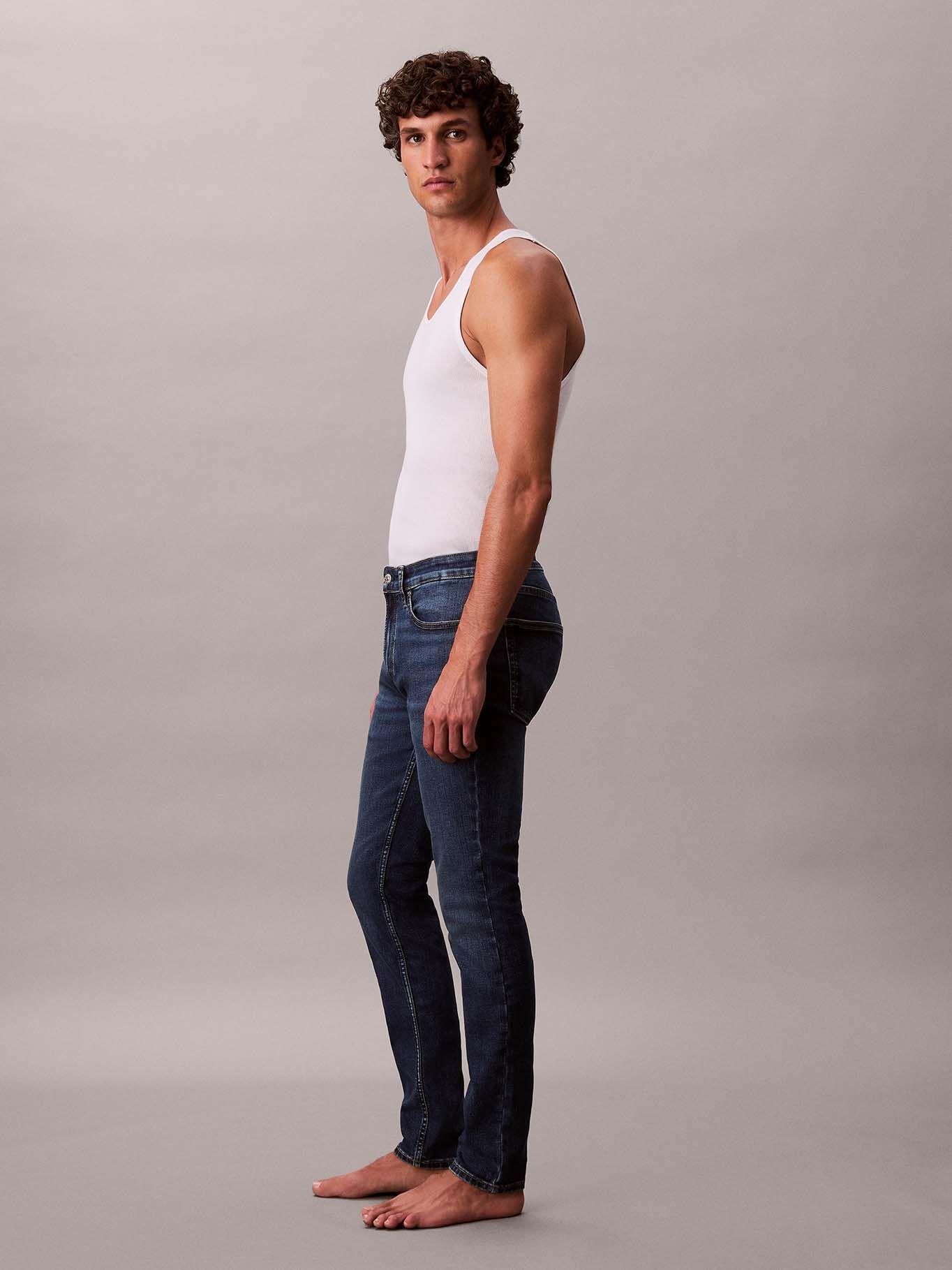 Jeans Skinny con Acabado Satinado Azul Calvin Klein-3