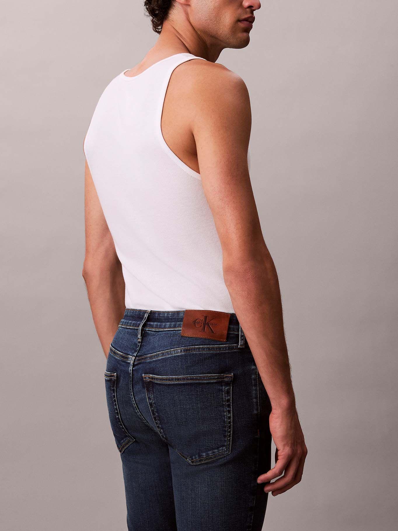 Jeans Skinny con Acabado Satinado Azul Calvin Klein-4