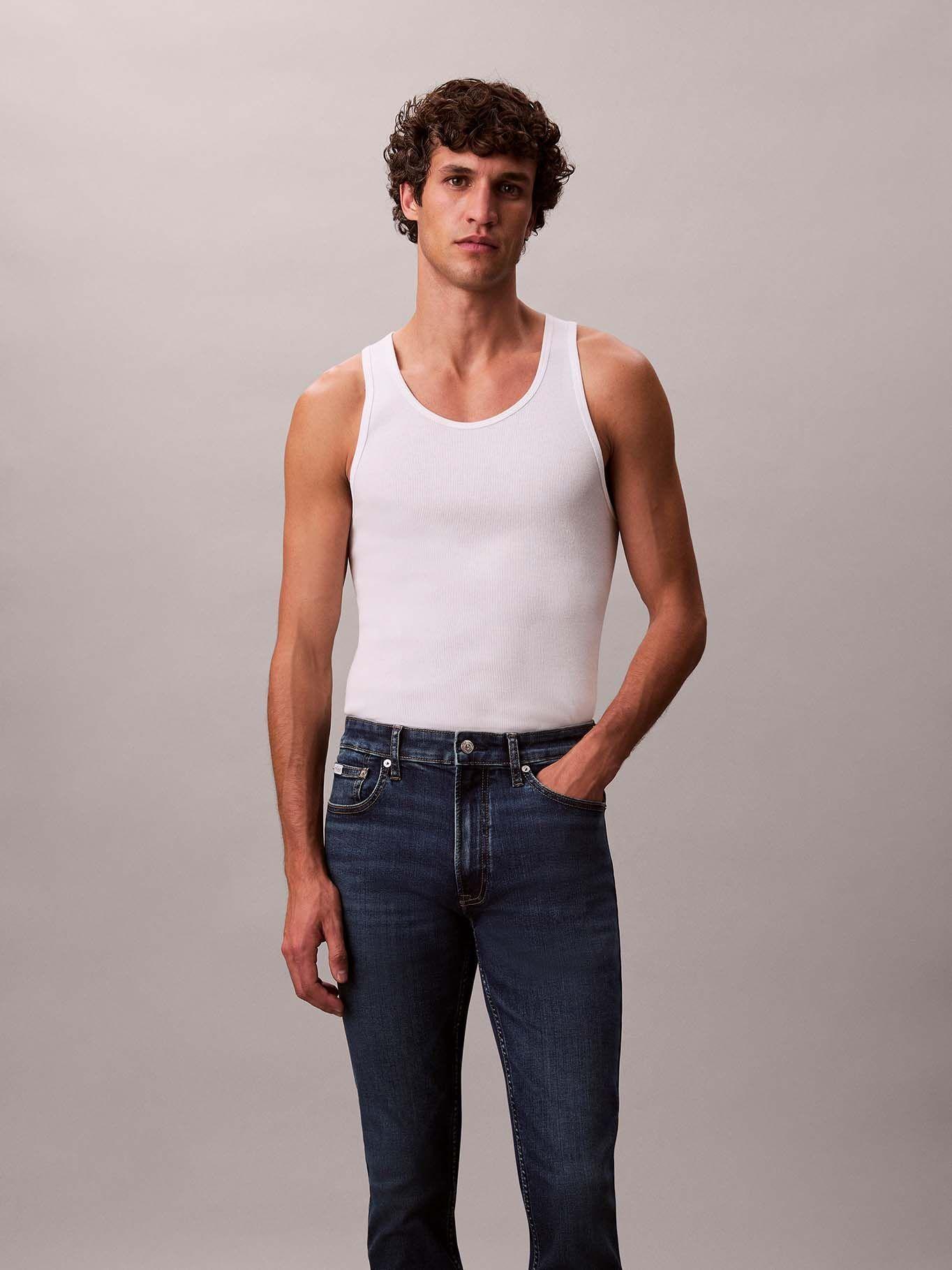 Jeans Skinny con Acabado Satinado Azul Calvin Klein-2