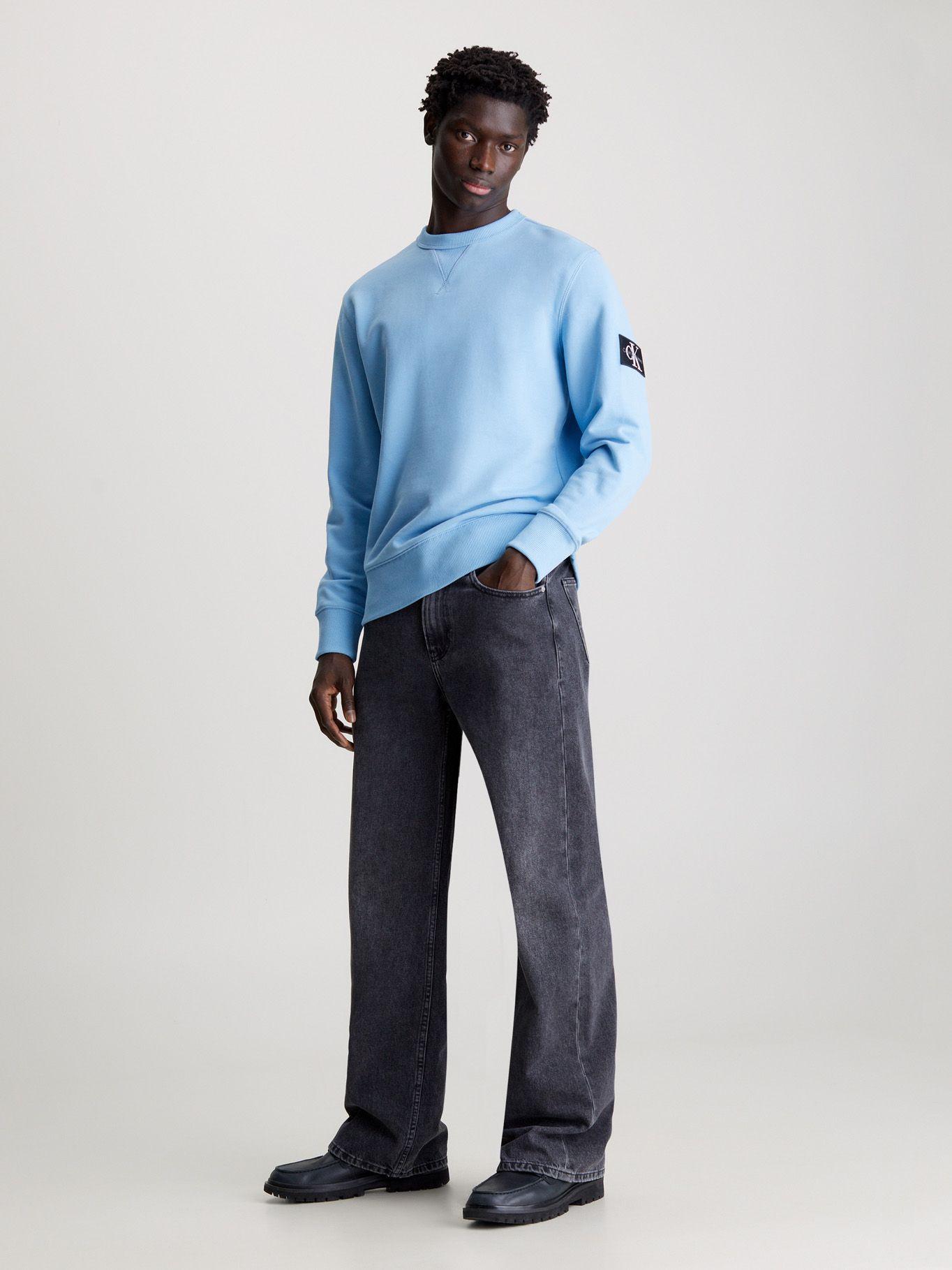 Polerón Badge Crew Neck Azul Calvin Klein-1