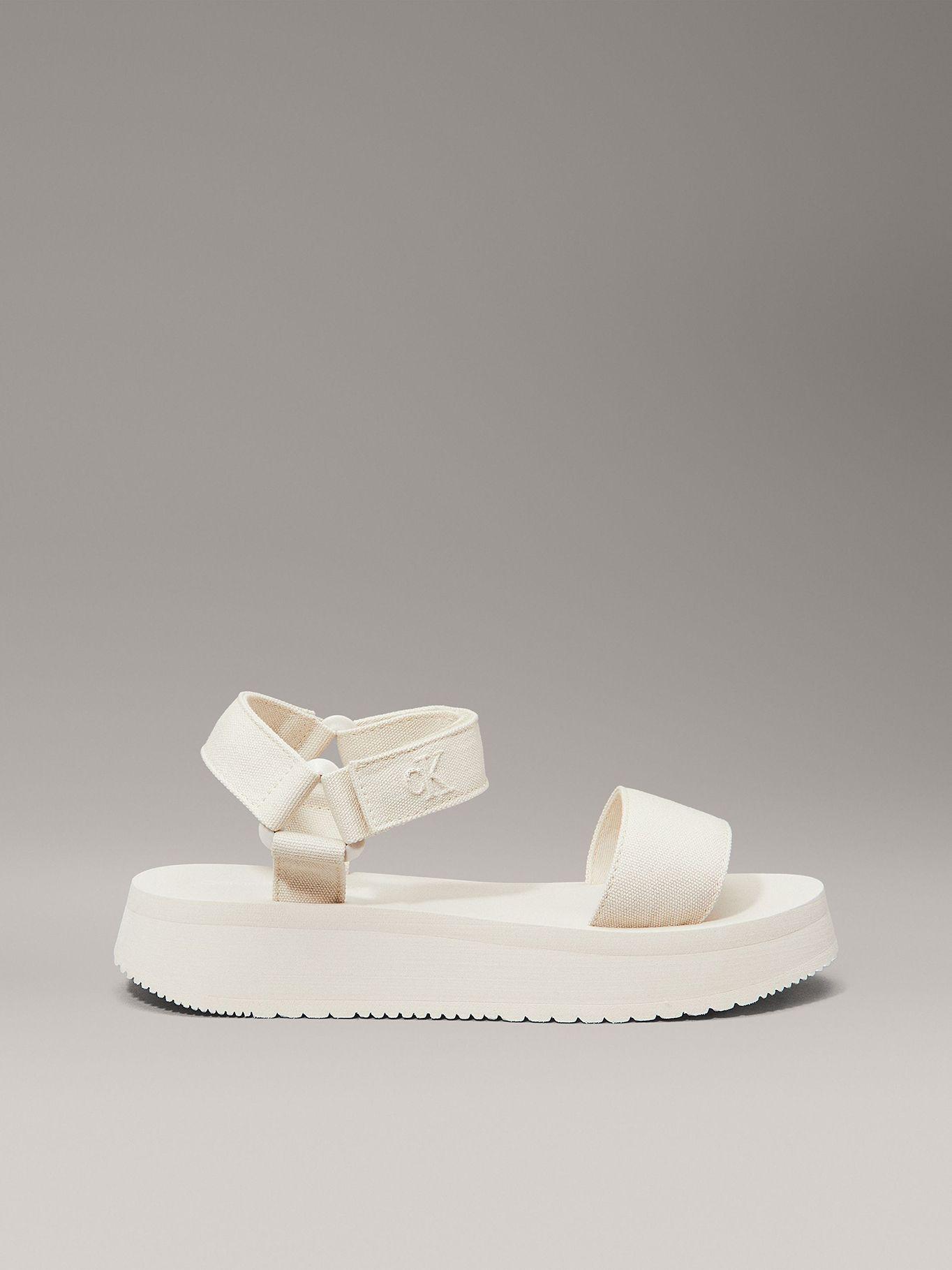 Sandalias de Lona Velcro Webbing Beige Calvin Klein-4