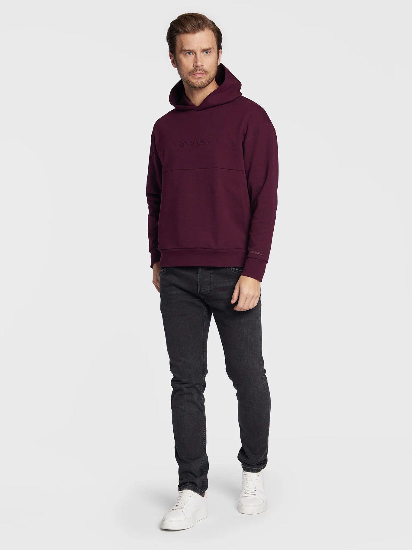 Hoodie Comfort Logo Burdeo Calvin Klein-1