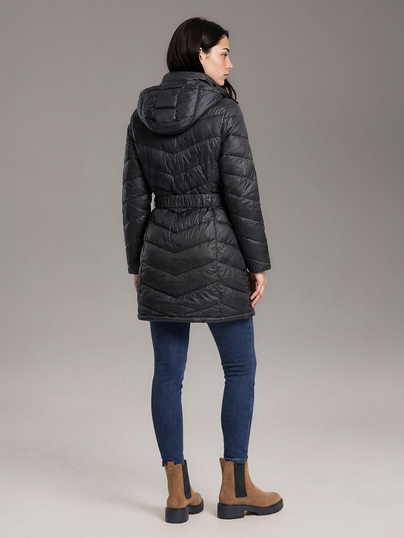 Parka Larga Puffer con Gorro Negro Calvin Klein-2