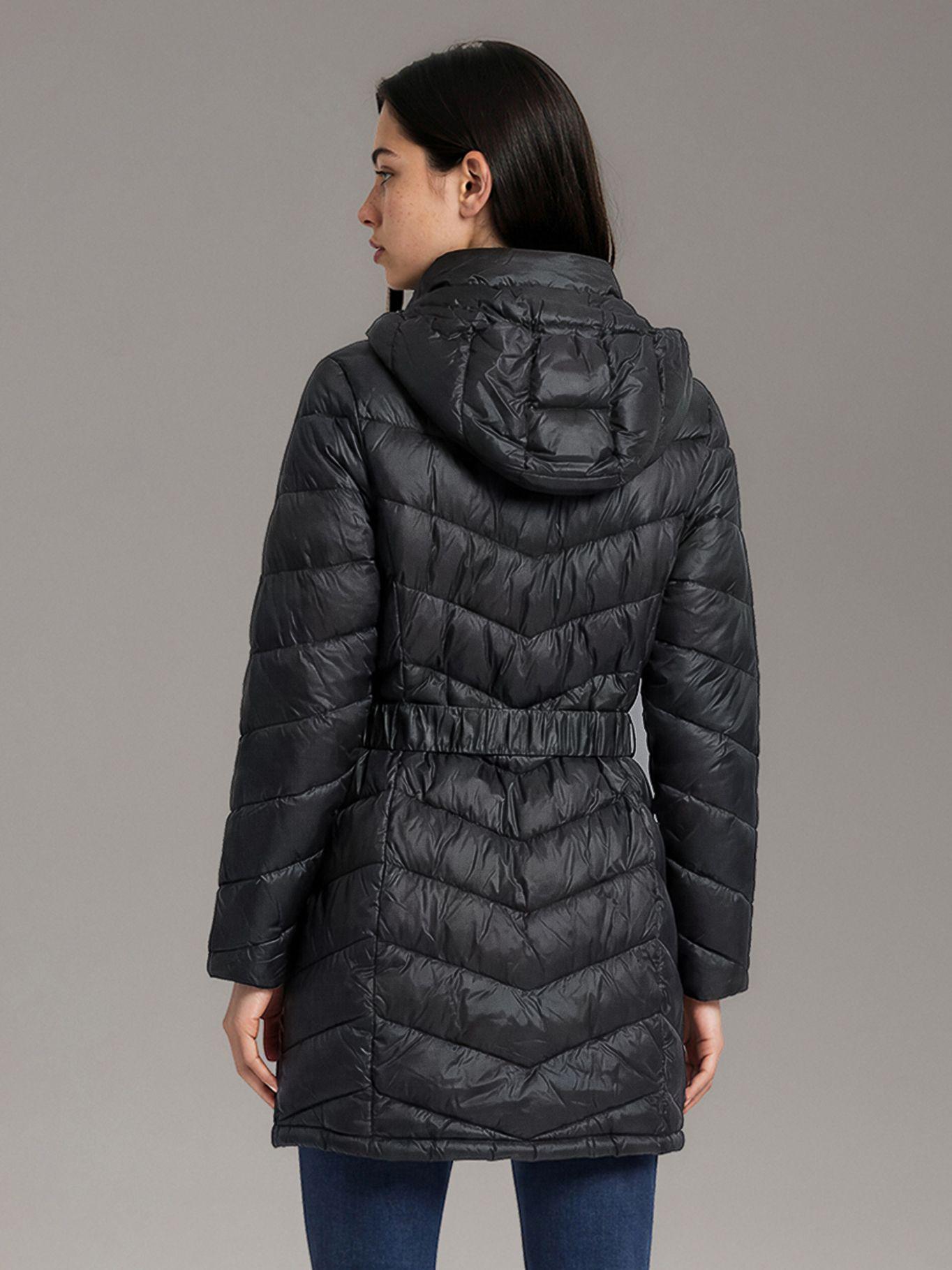 Parka Larga Puffer con Gorro Negro Calvin Klein-3