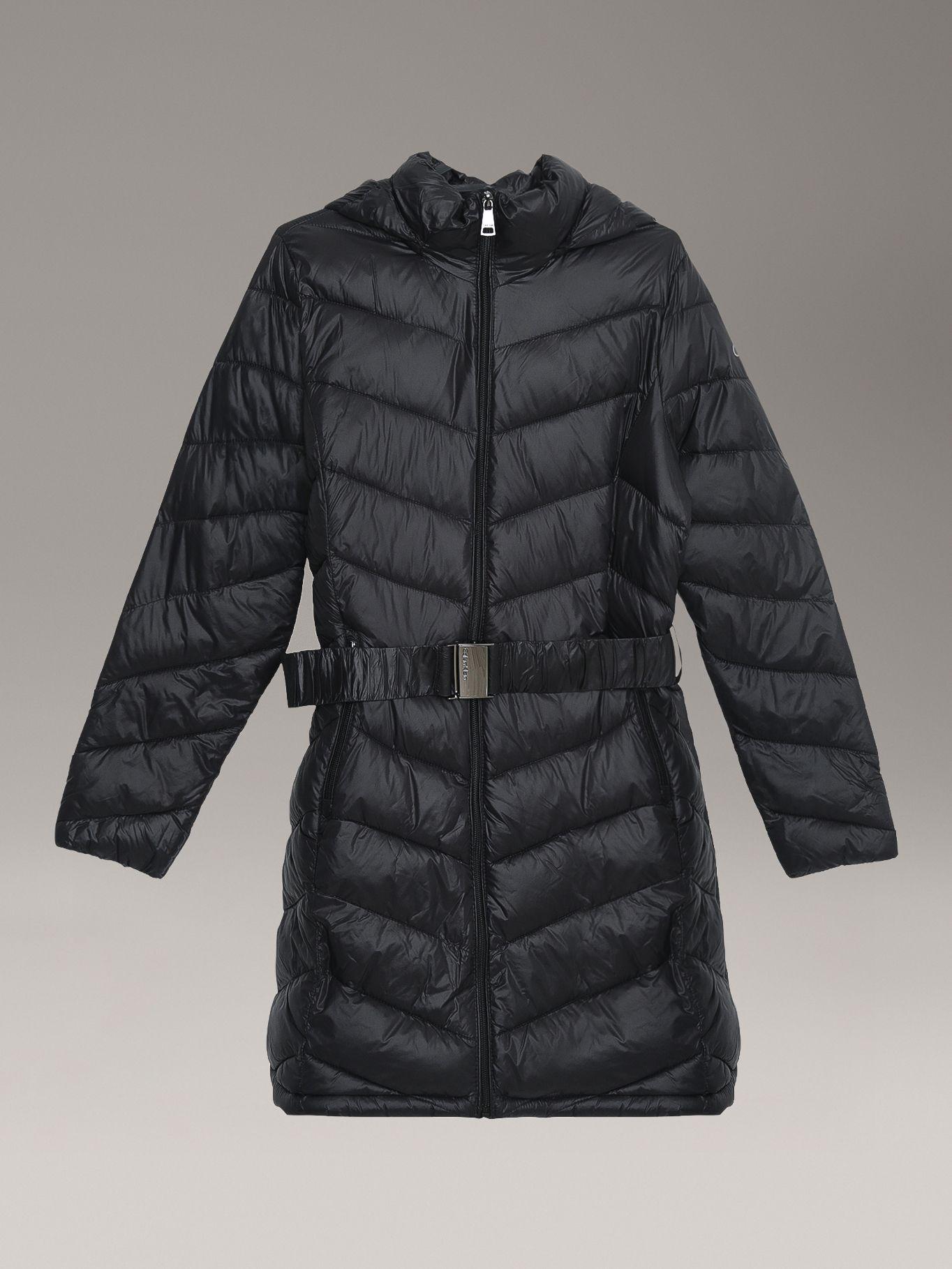 Parka Larga Puffer con Gorro Negro Calvin Klein-4