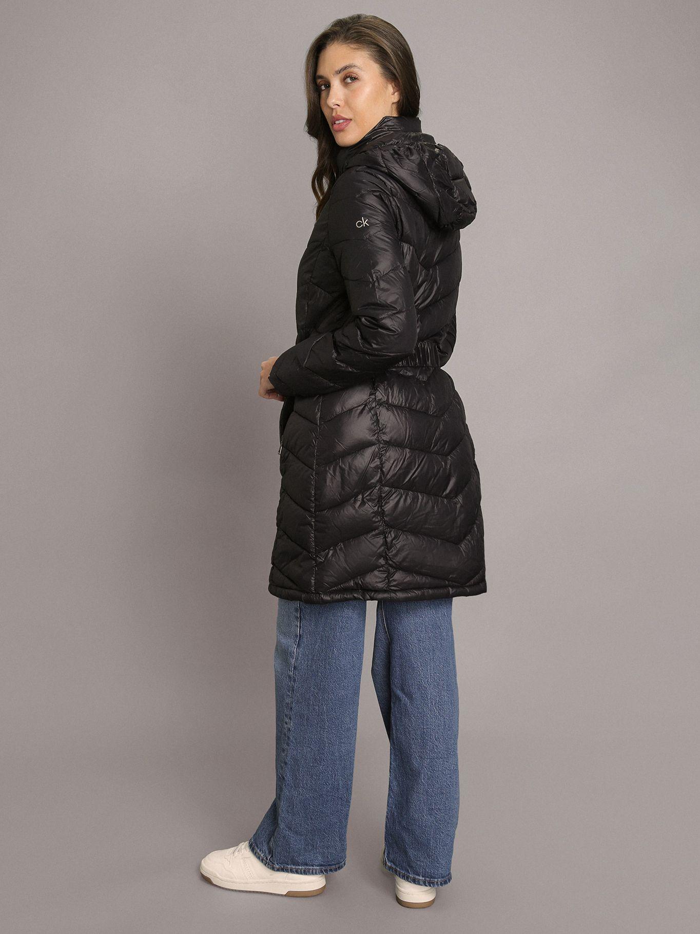Parka Larga Puffer con Gorro Negro Calvin Klein-2