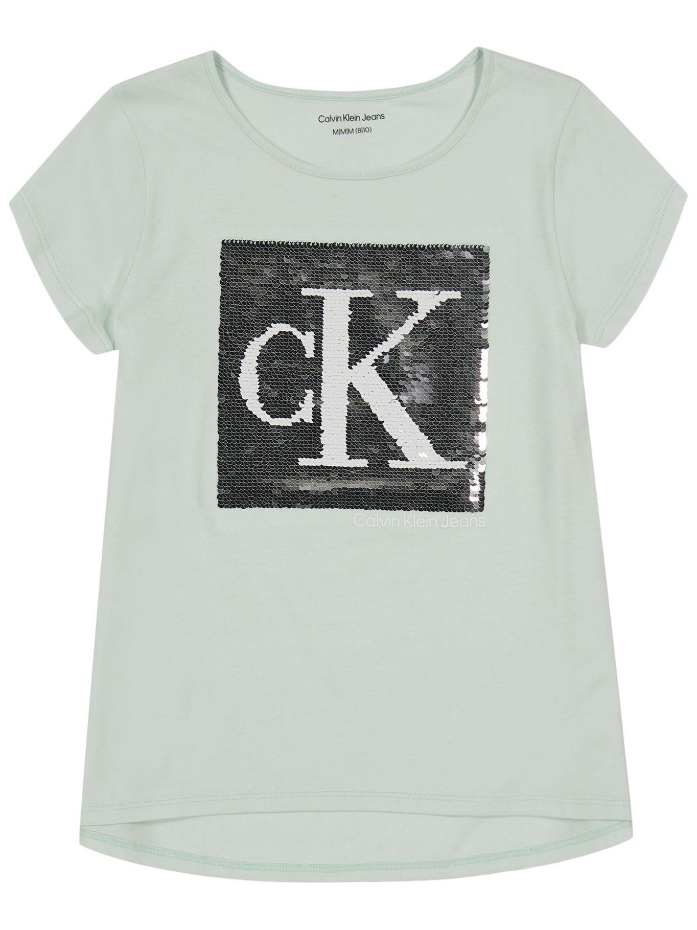 Polera Mongoram Sequin Verde Calvin Klein-0
