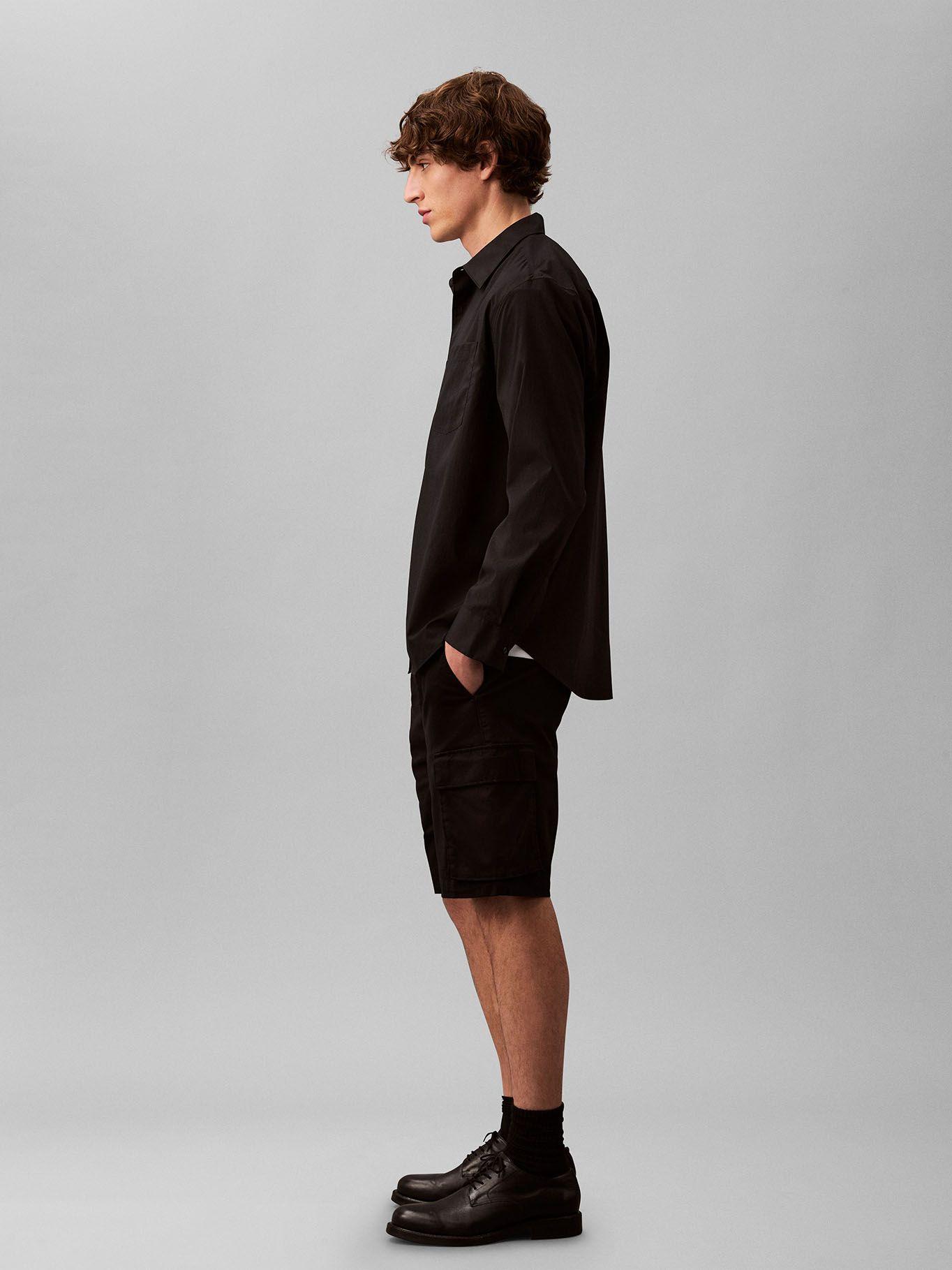 Short Cargo Pull-On de Algodón Negro Calvin Klein-2