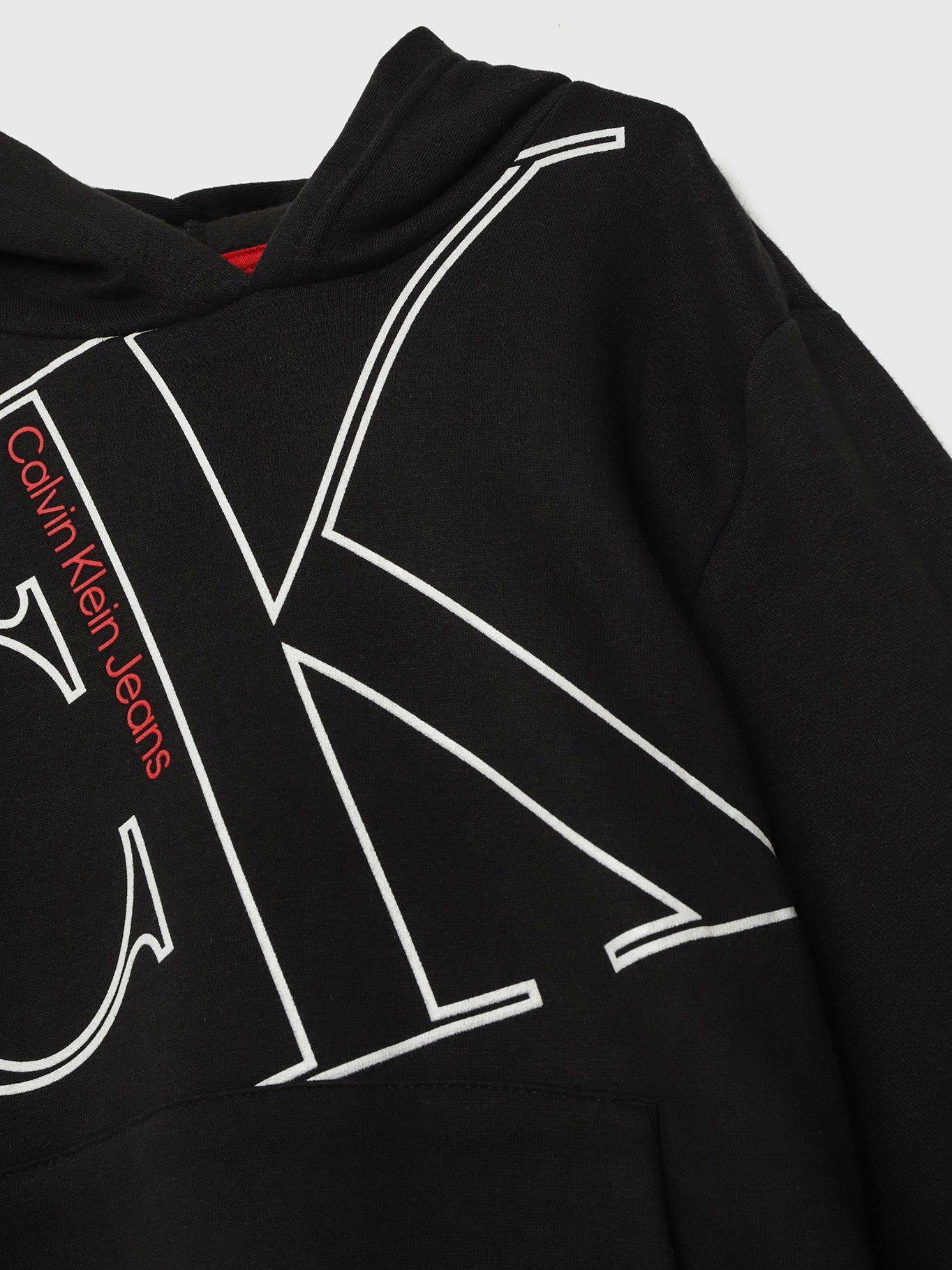 Hoodie Niño Big Tilted Negro Calvin Klein-3