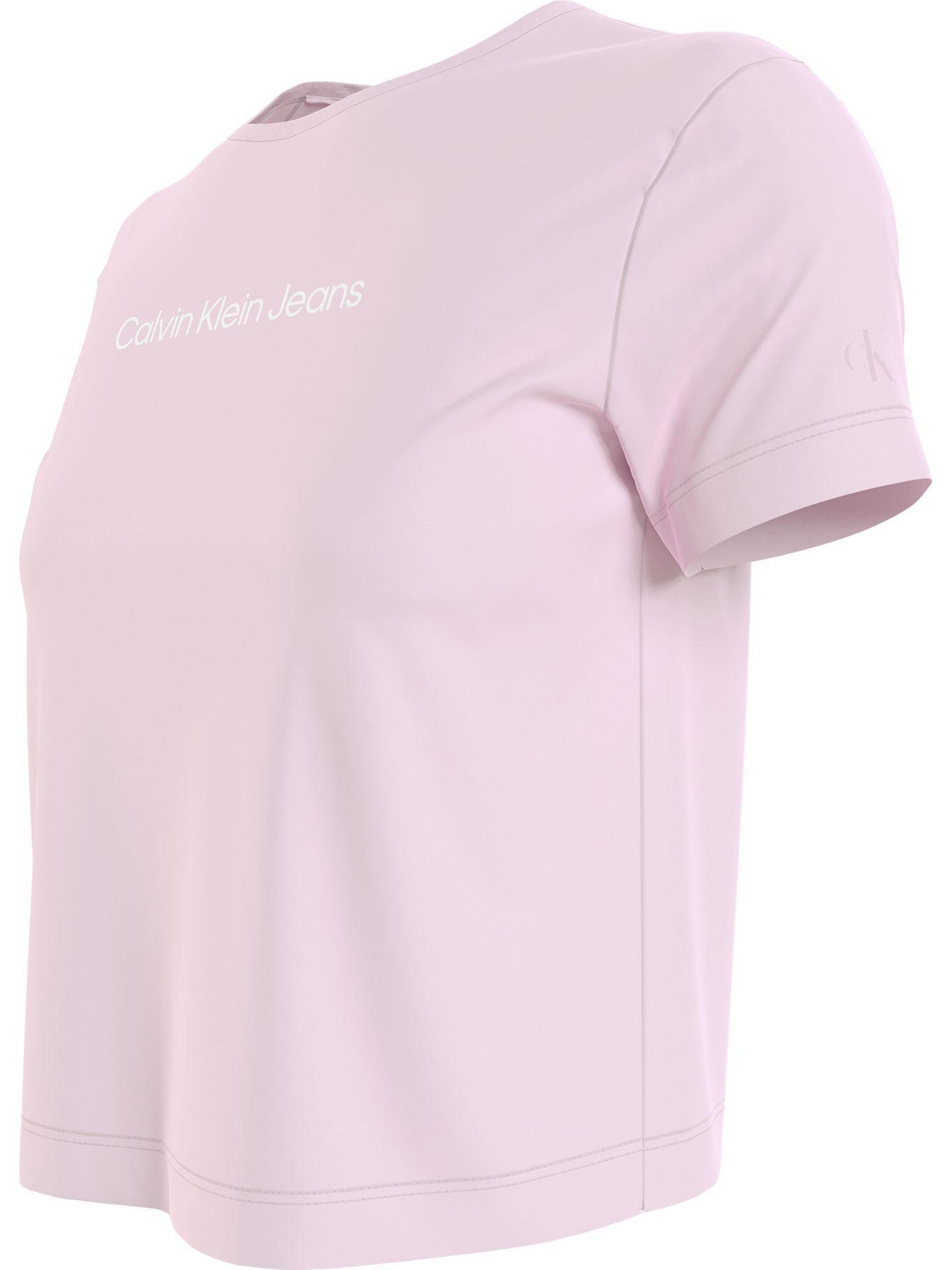 Polera Shrunken Institutional Rosado Calvin Klein-2