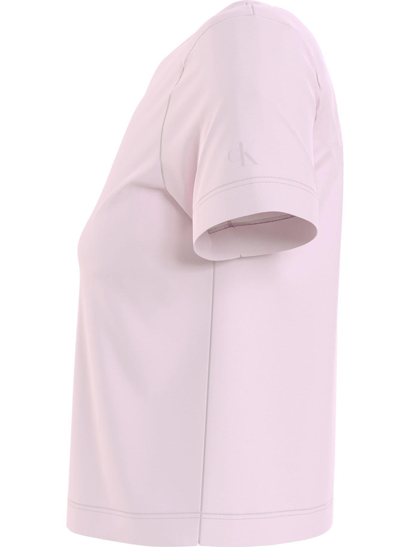 Polera Shrunken Institutional Rosado Calvin Klein-3