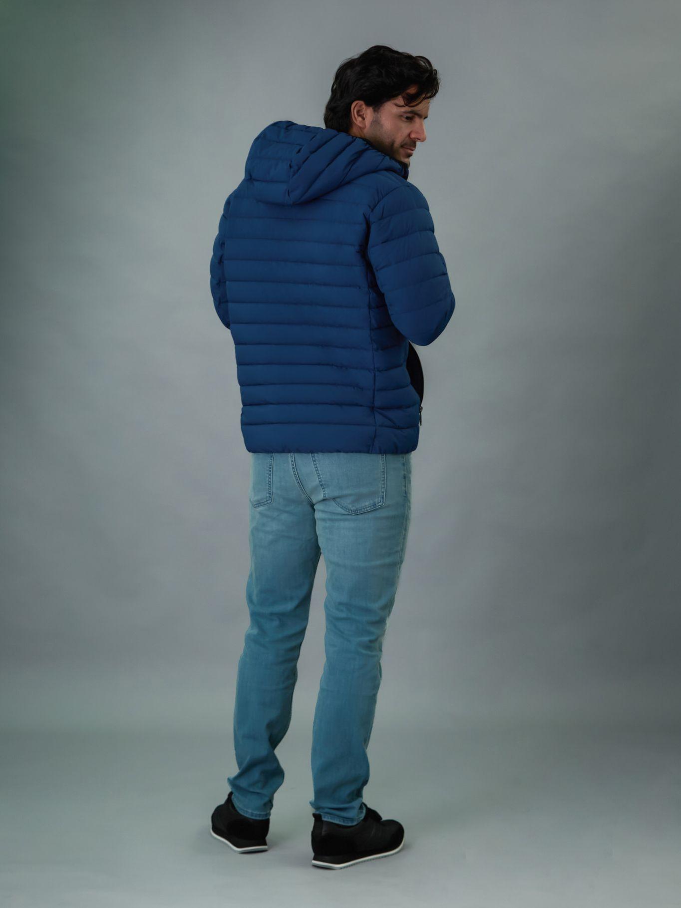 Parka con Gorro Packable Azul Calvin Klein-1