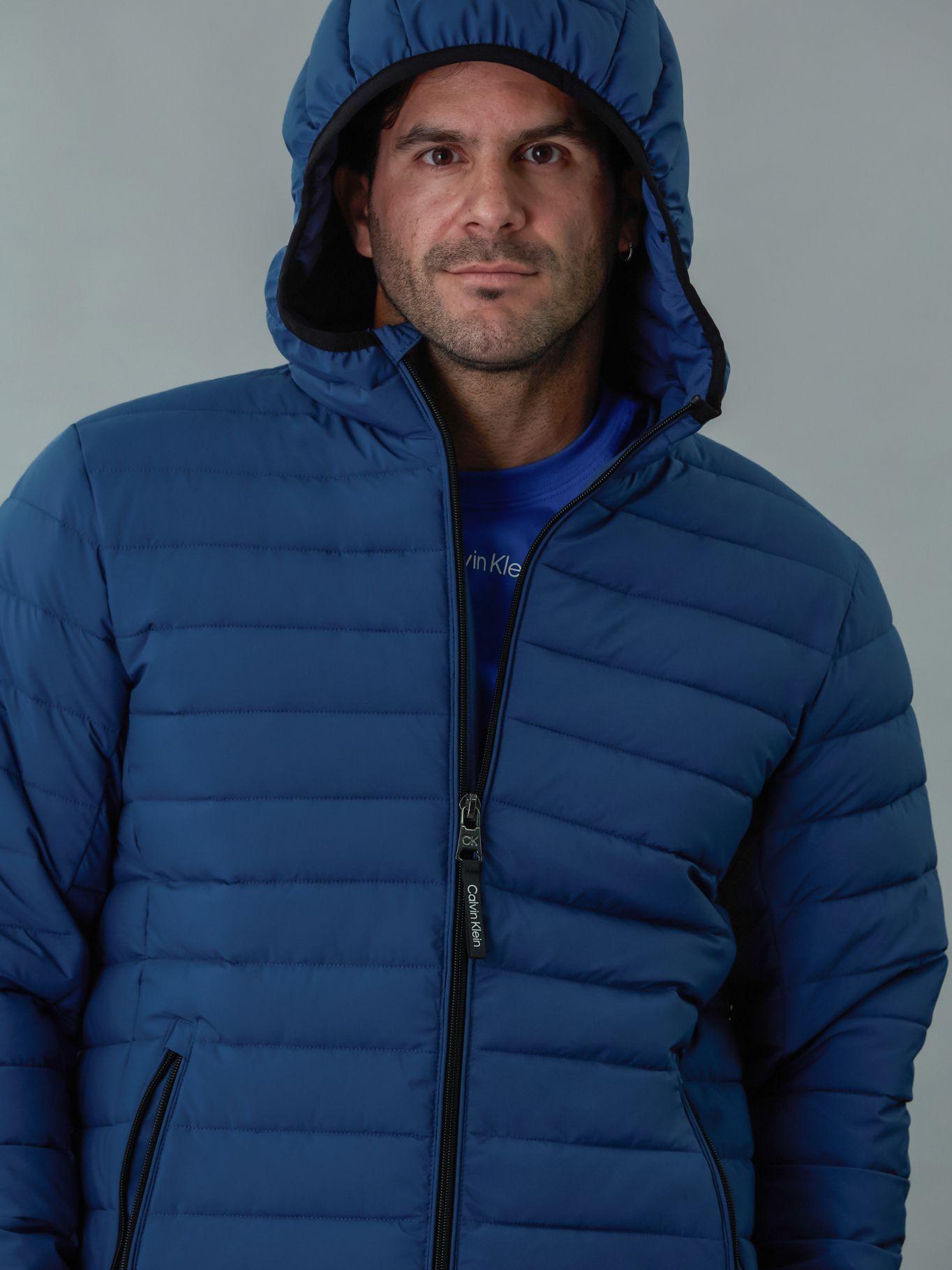Parka con Gorro Packable Azul Calvin Klein-2