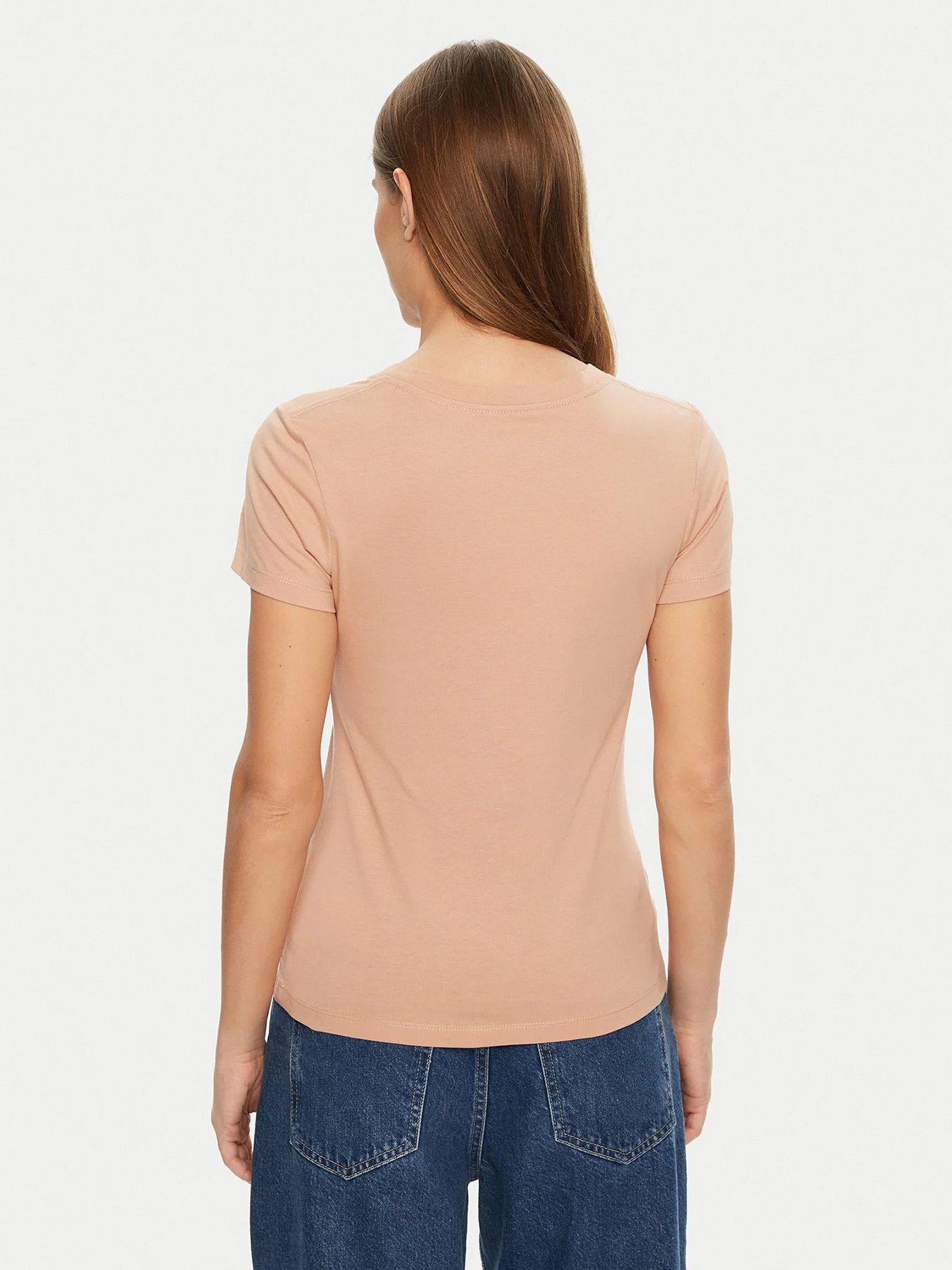 Polera slim con logo Rosado Calvin Klein-2