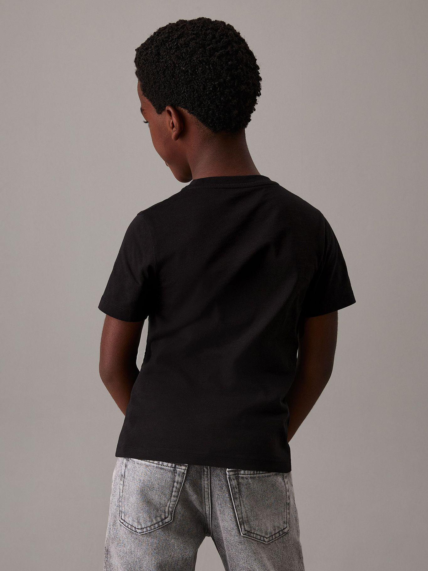 Polera Niño Gradient Flock Logo Negro Calvin Klein-2