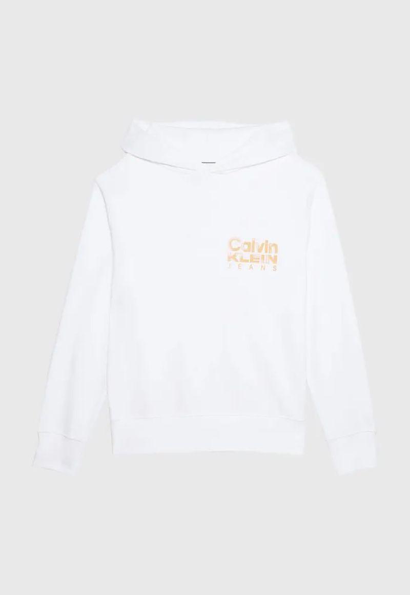 Polerón con Gorro Bold Institucional Blanco Calvin Klein-4