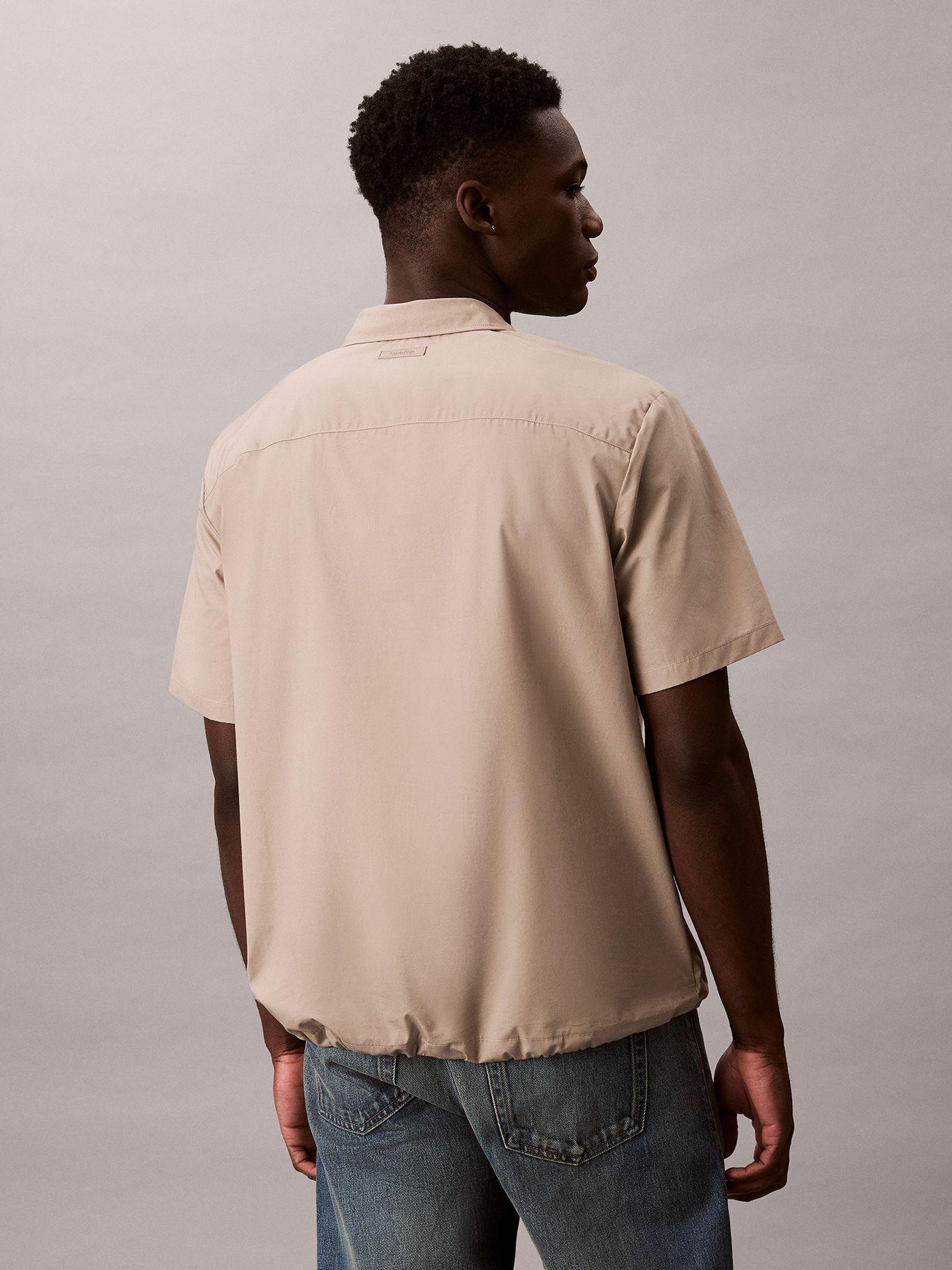 Camisa Cierre de Media Cremallera Beige Calvin Klein-2