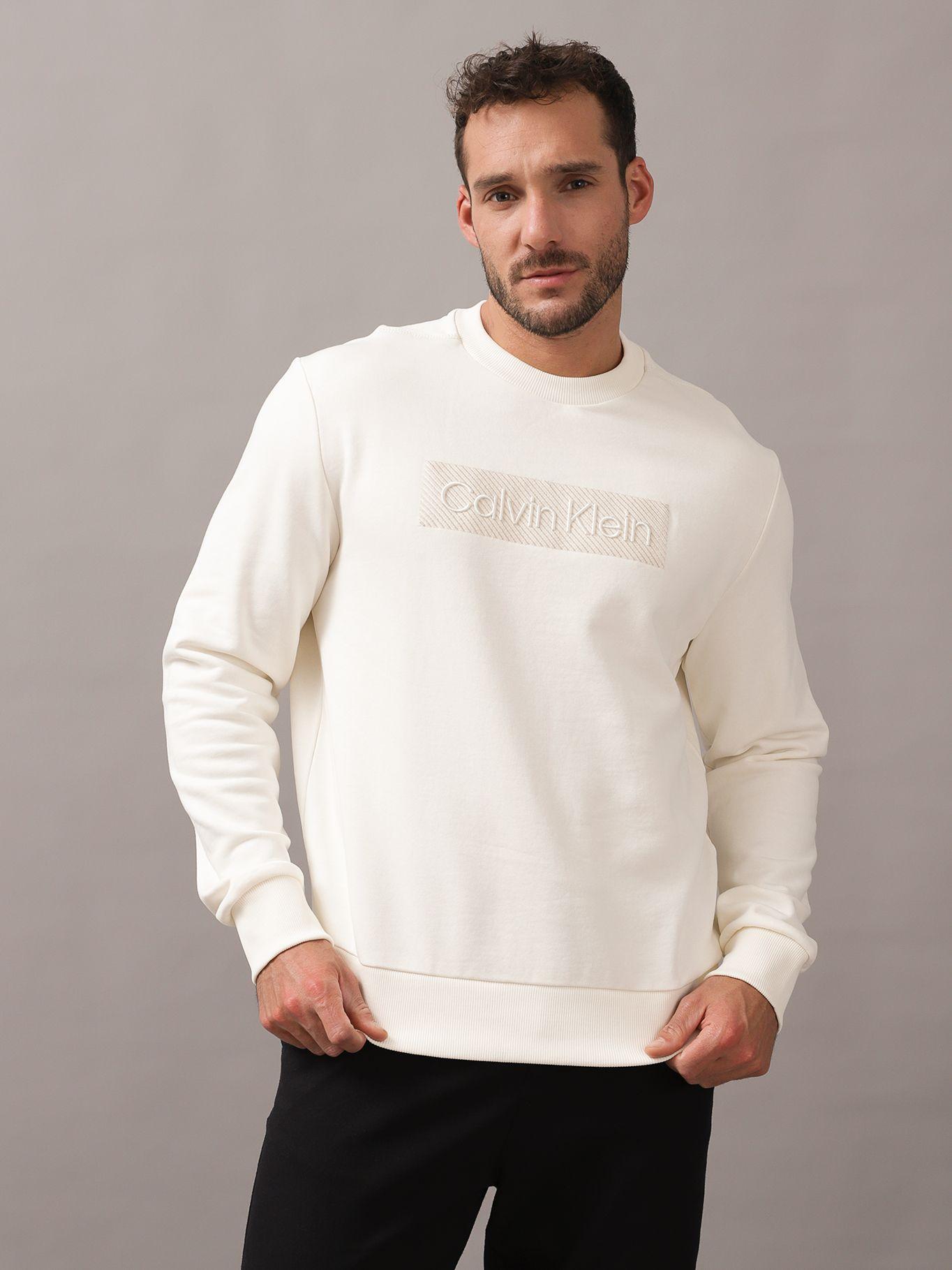 Polerón Textured Embroidery Blanco Calvin Klein-0