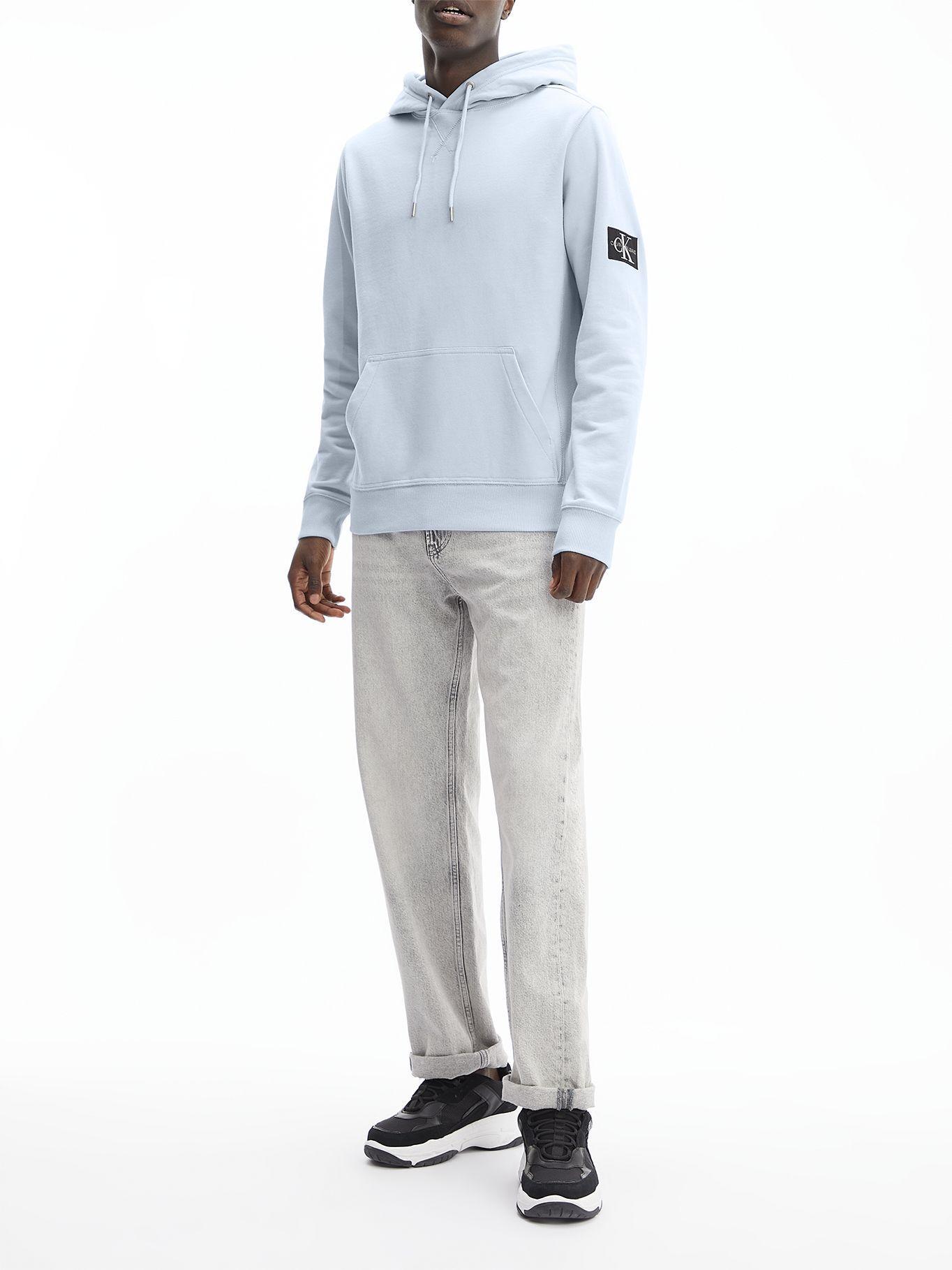 Hoodie Monogram Sleeve Azul Calvin Klein-0