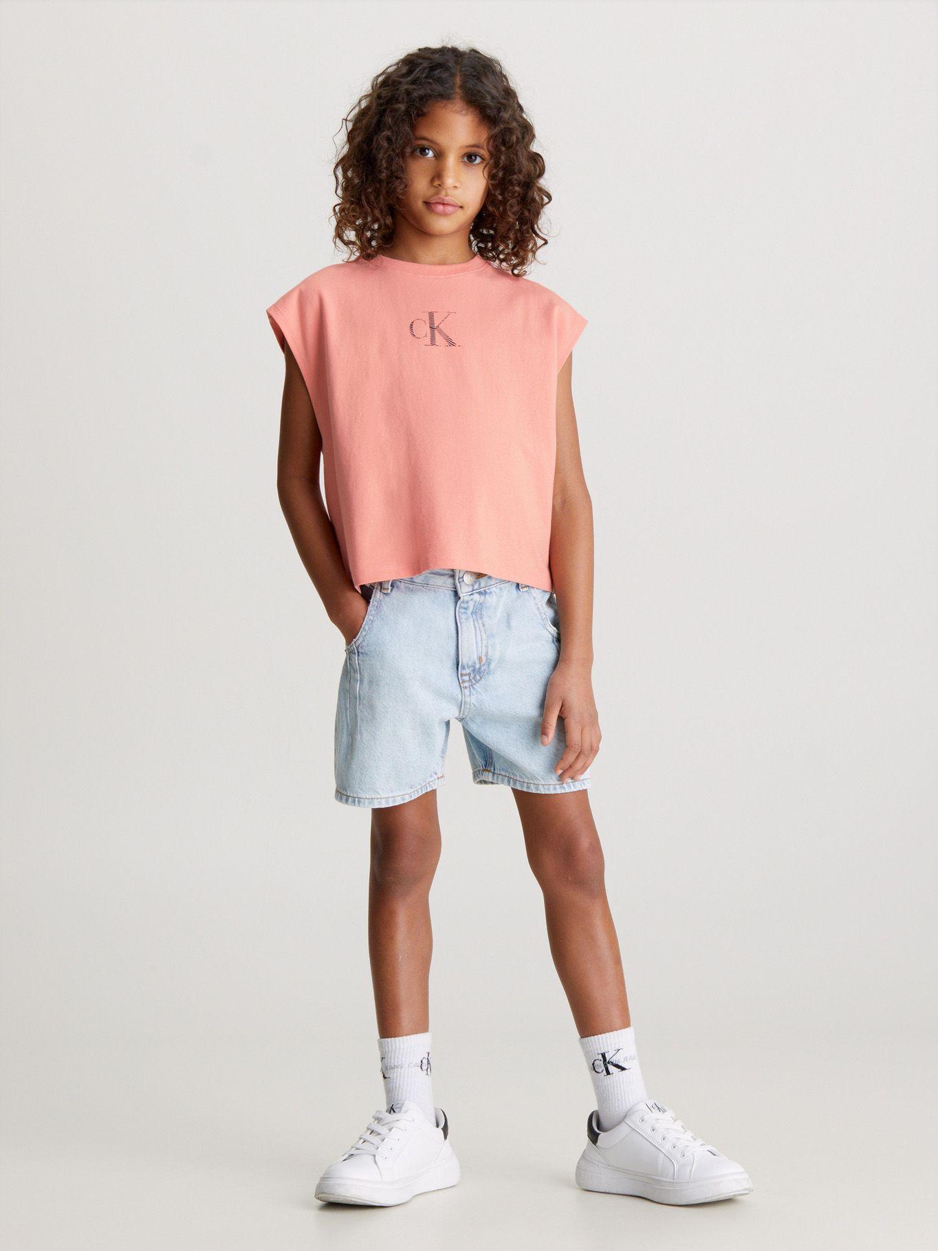 Polera Niña Iridescent Rosado Calvin Klein-1