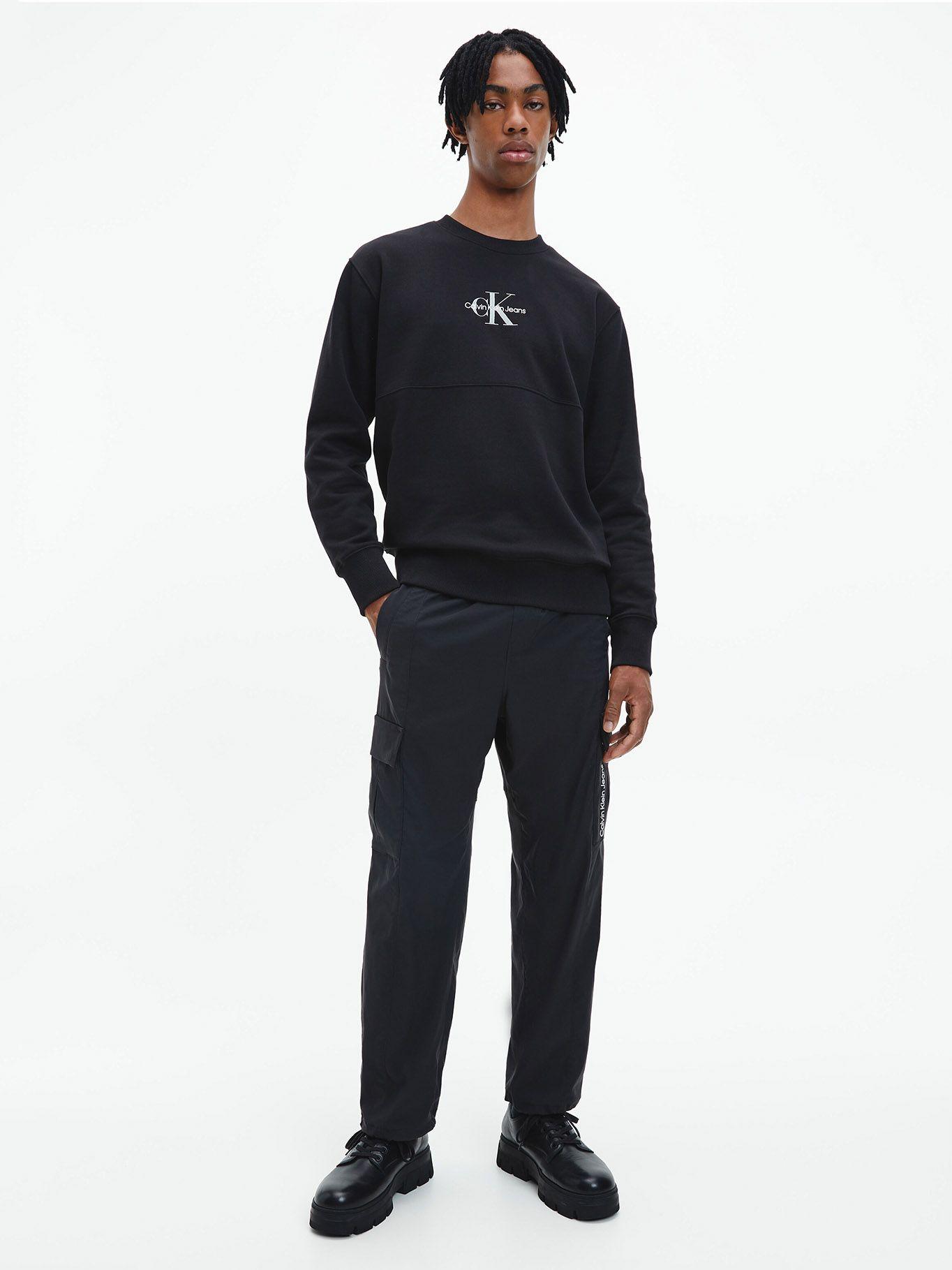 Polerón Monogram Logo Negro Calvin Klein-1