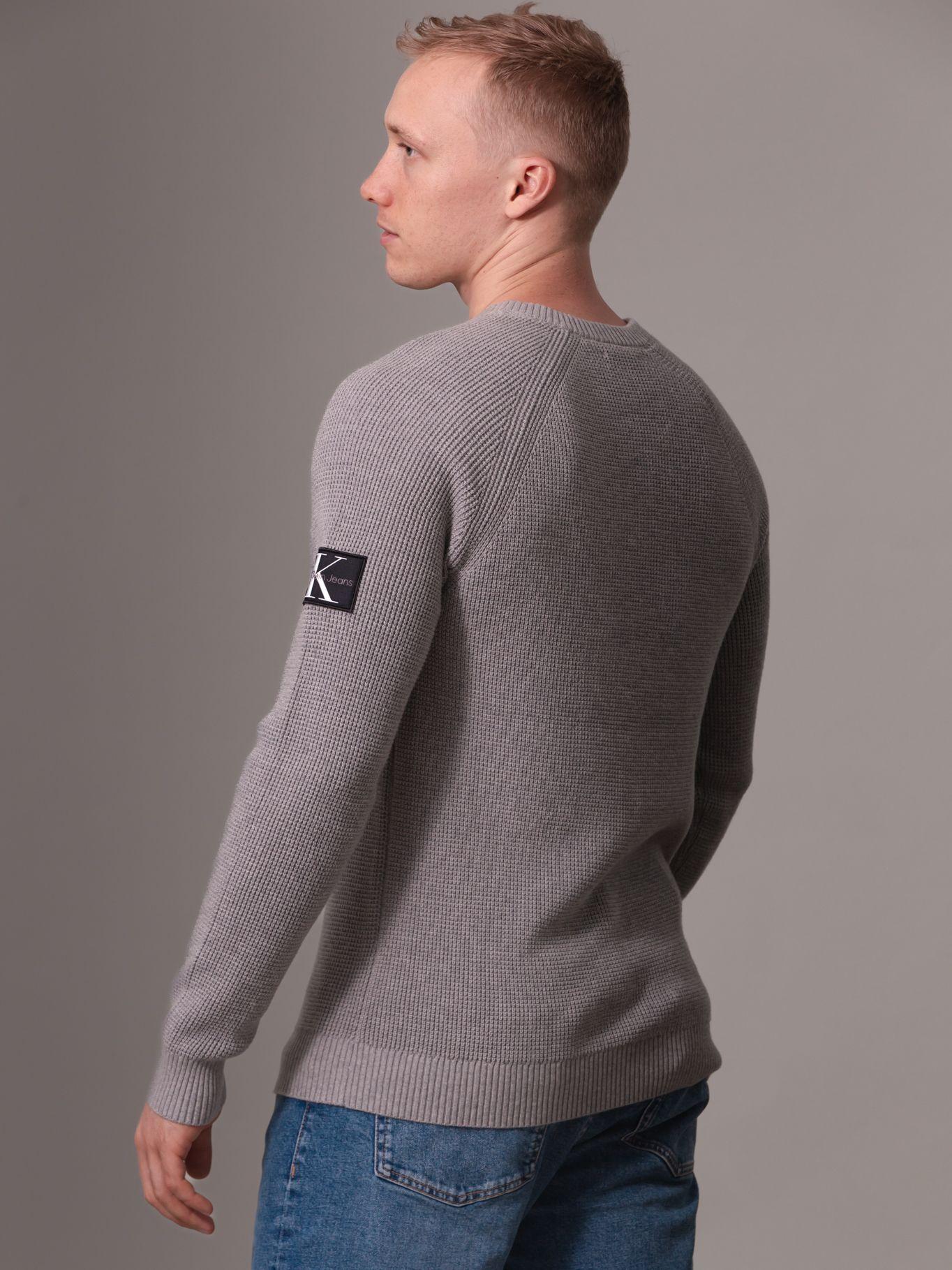 Sweater Badge Easy Sweater Gris Calvin Klein-3