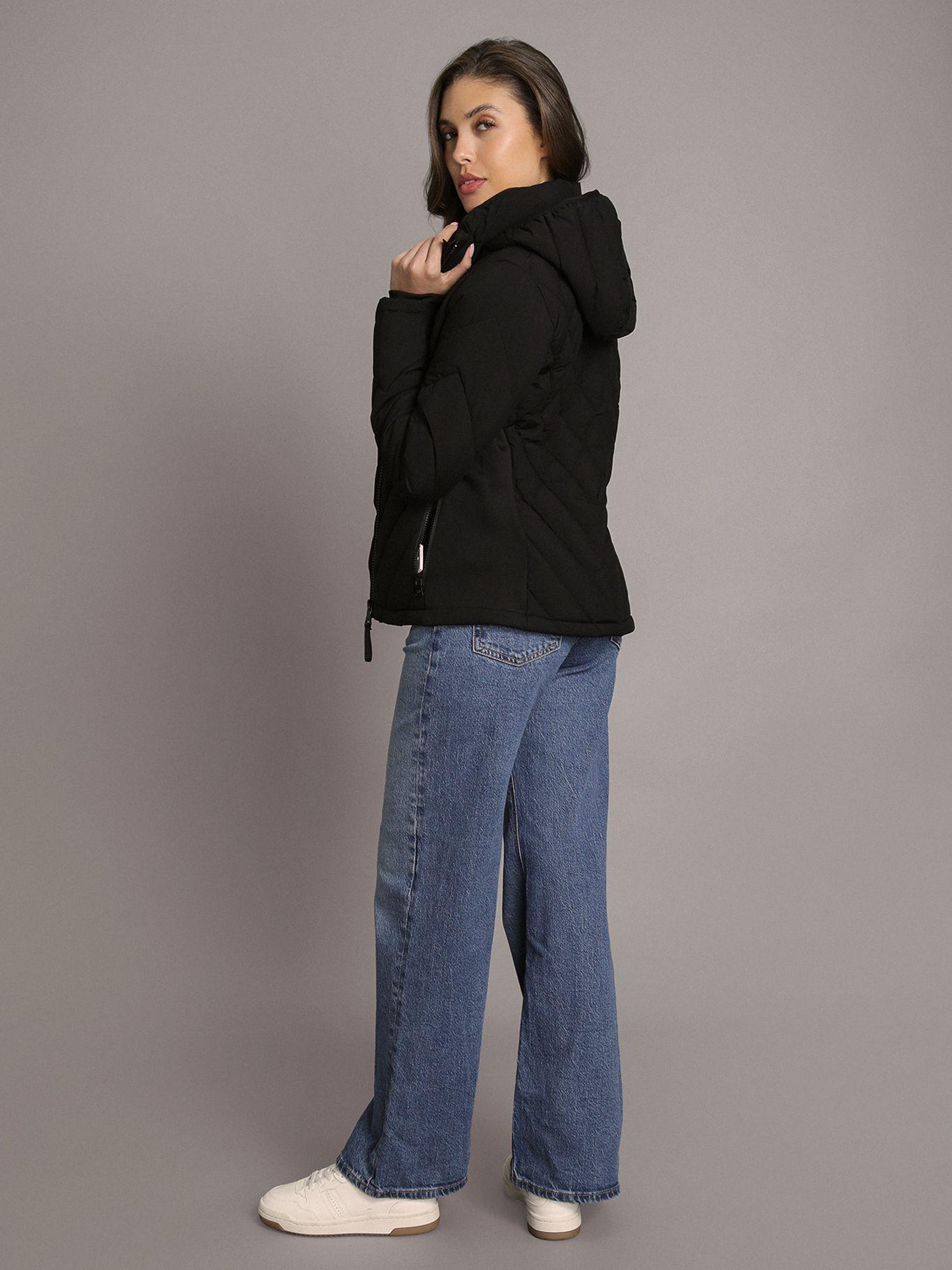 Parka Puffer Gorro Panel Combinados Negro Calvin Klein-2