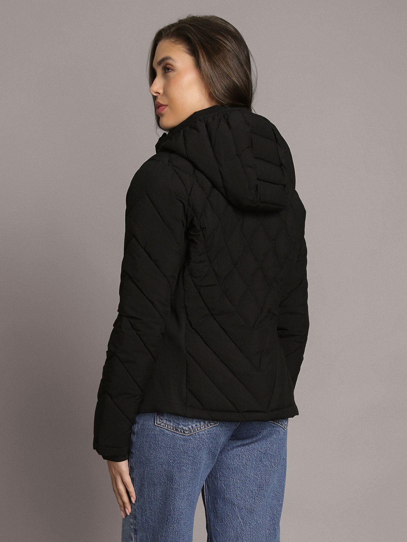 Parka Puffer Gorro Panel Combinados Negro Calvin Klein-3
