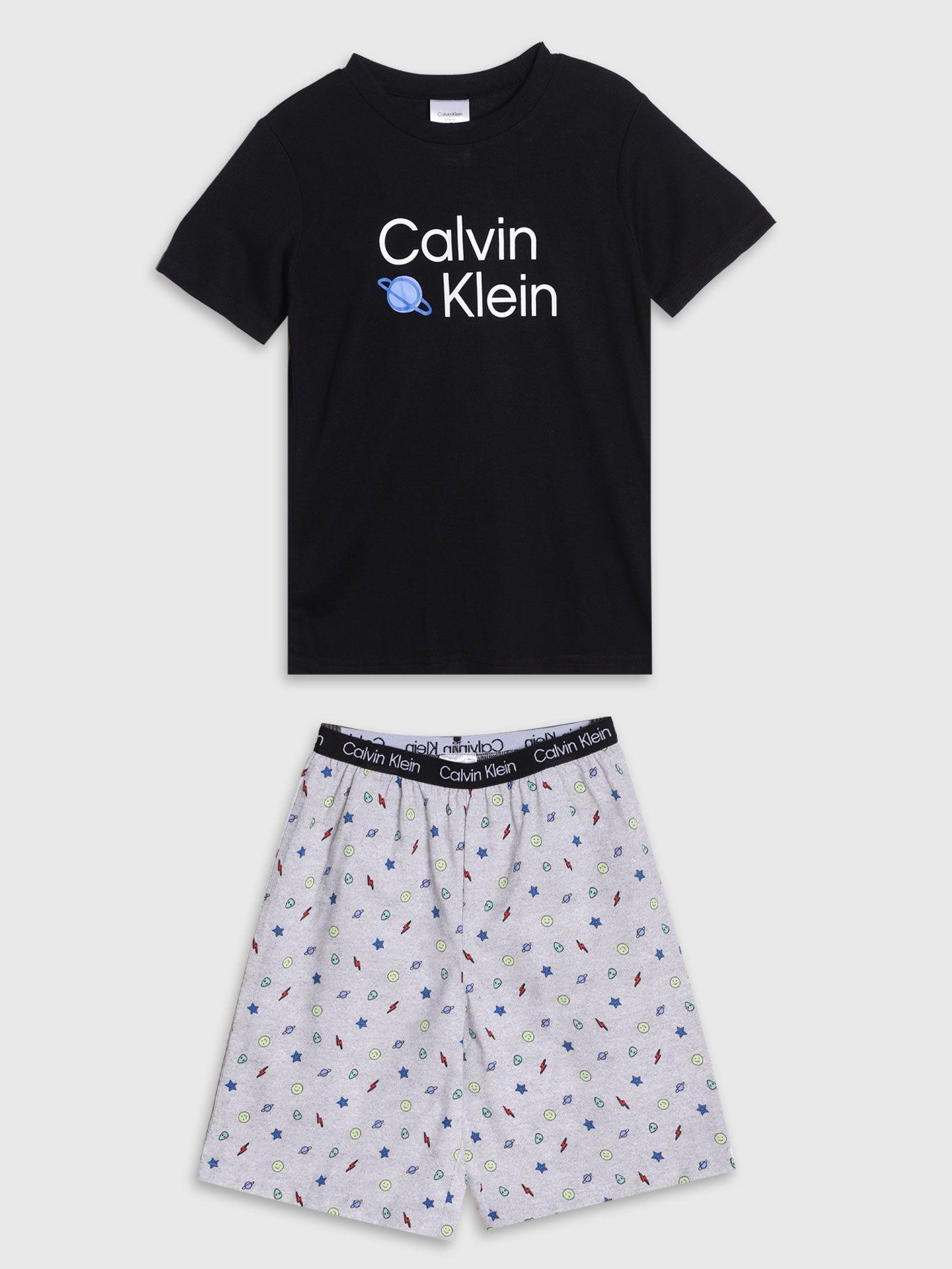 Pijama Niño Vertical Logo Negro Calvin Klein-0