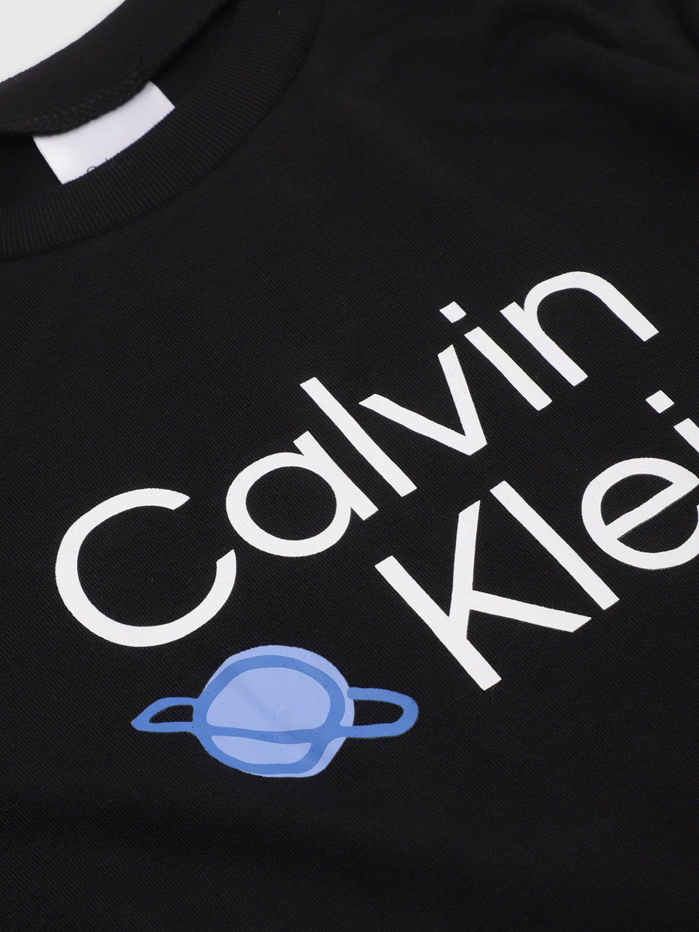 Pijama Niño Vertical Logo Negro Calvin Klein-2