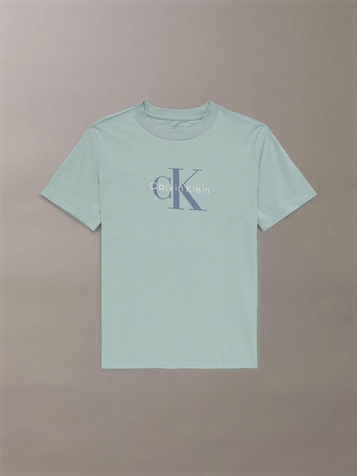 Polera Clásica- Monograma Estampado Verde Calvin Klein-4