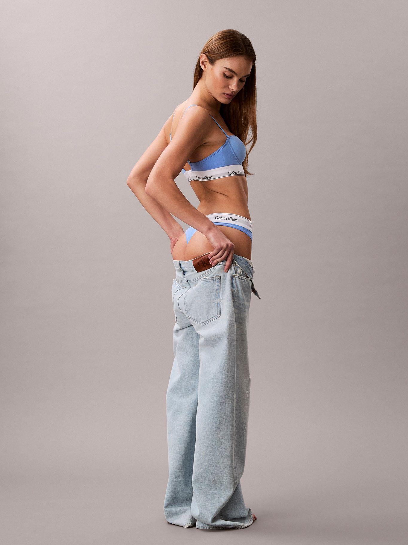 Colaless Icon Cotton Modal Azul Calvin Klein-3