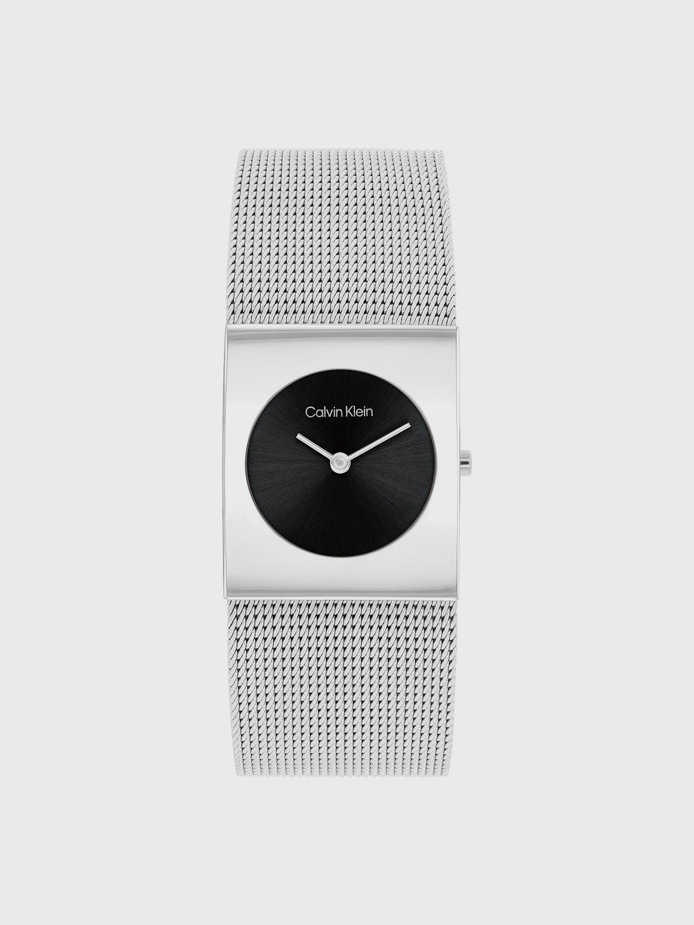 Reloj Geometric Mesh Plateado Calvin Klein-0