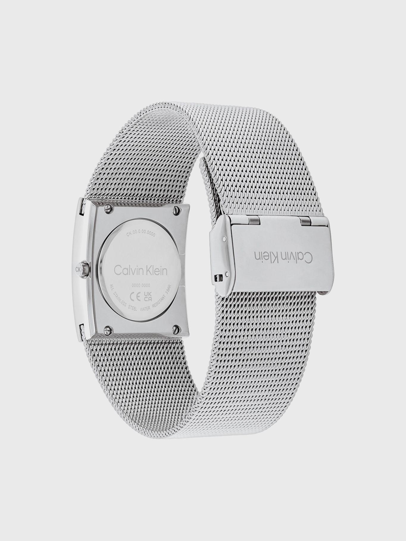 Reloj Geometric Mesh Plateado Calvin Klein-1