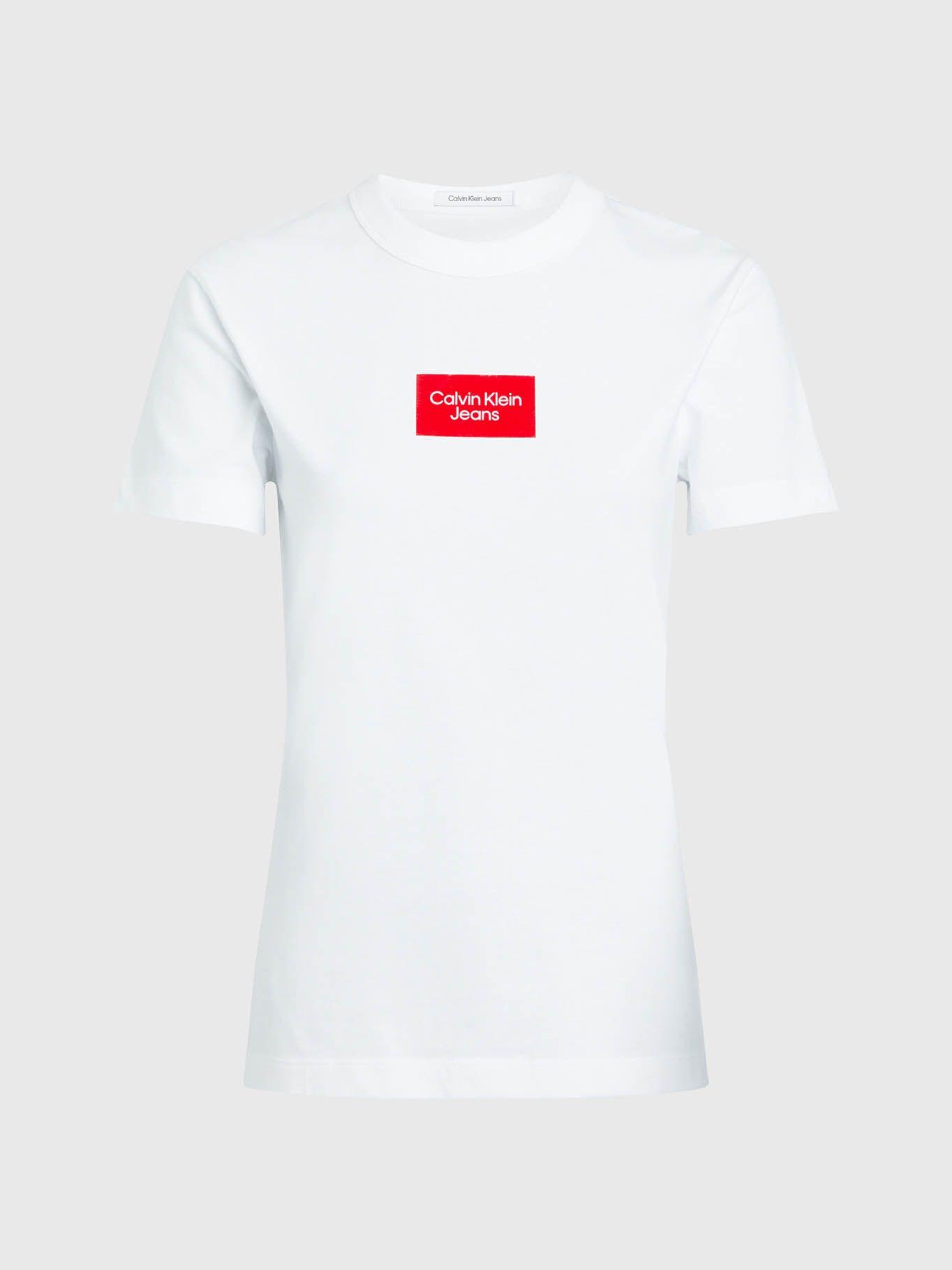 Camiseta fina de algodón orgánico Blanco Calvin Klein-5