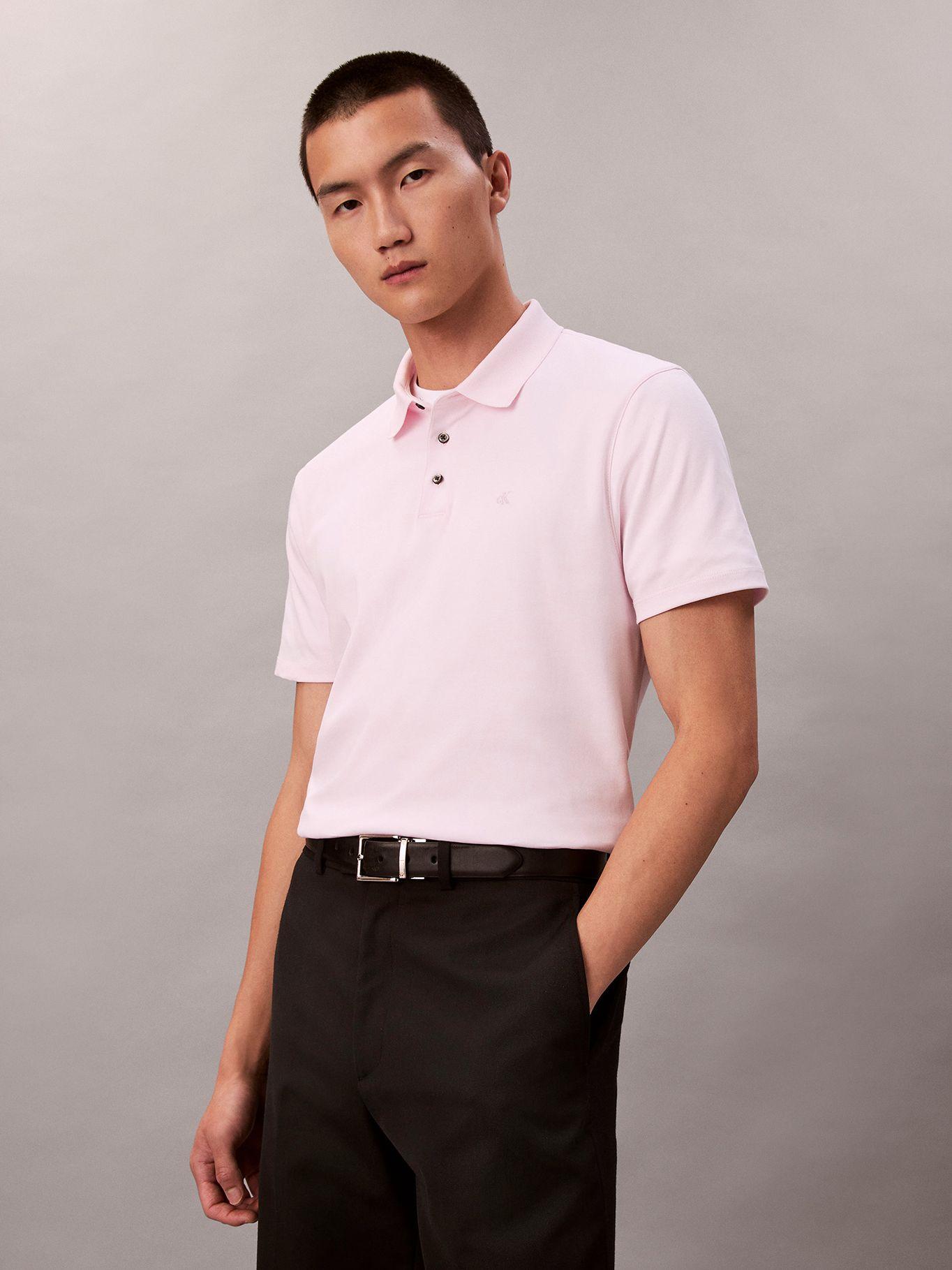 Polo de Algodón Mini Monograma Rosado Calvin Klein-3